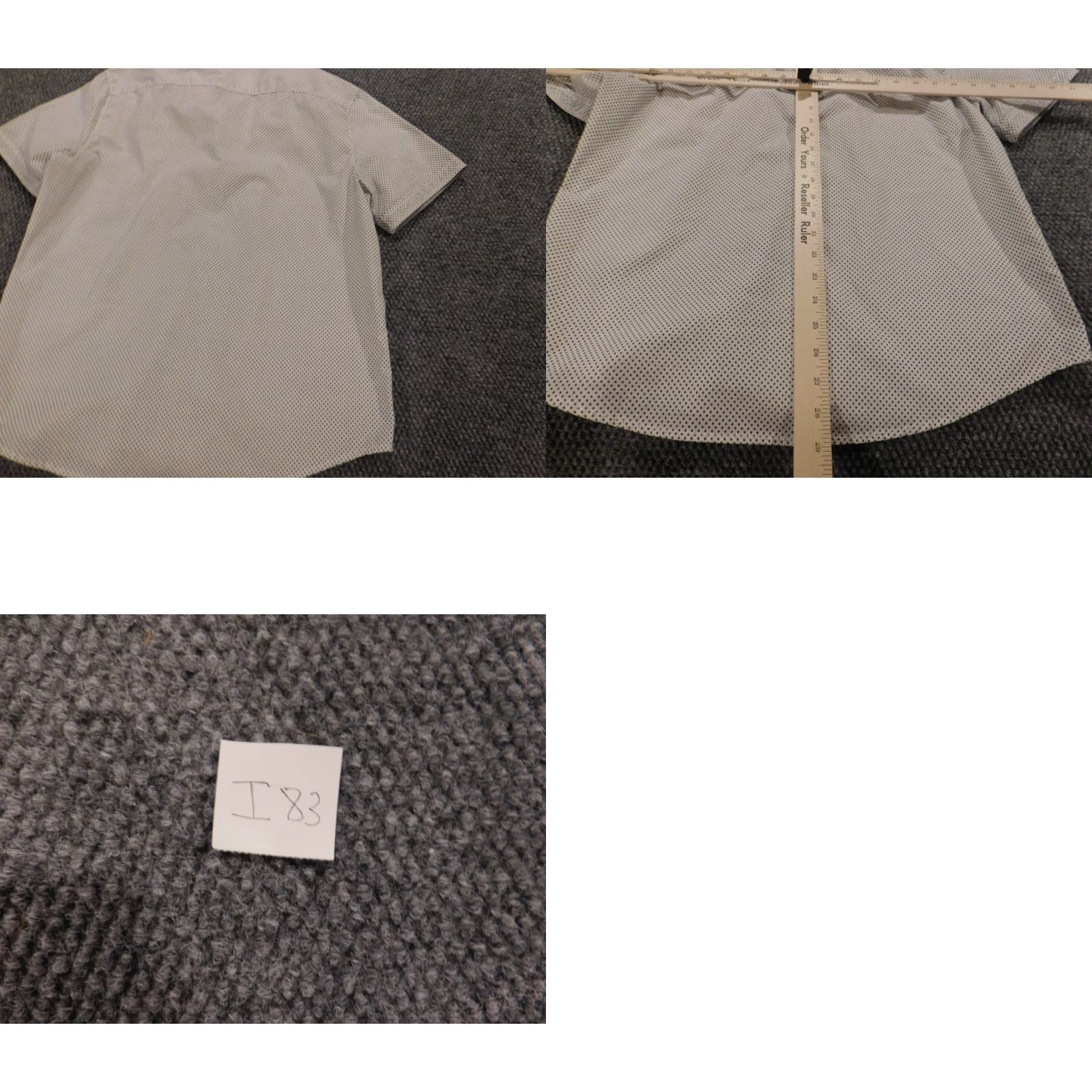 Vintage Michael Brandon Mens Shirt Small White Polka Dot Button-Up Modern Casual Short Sleeve Button-Down Collared Knit Cotton Size US S / EU 44-46 / 1 - 8 Thumbnail