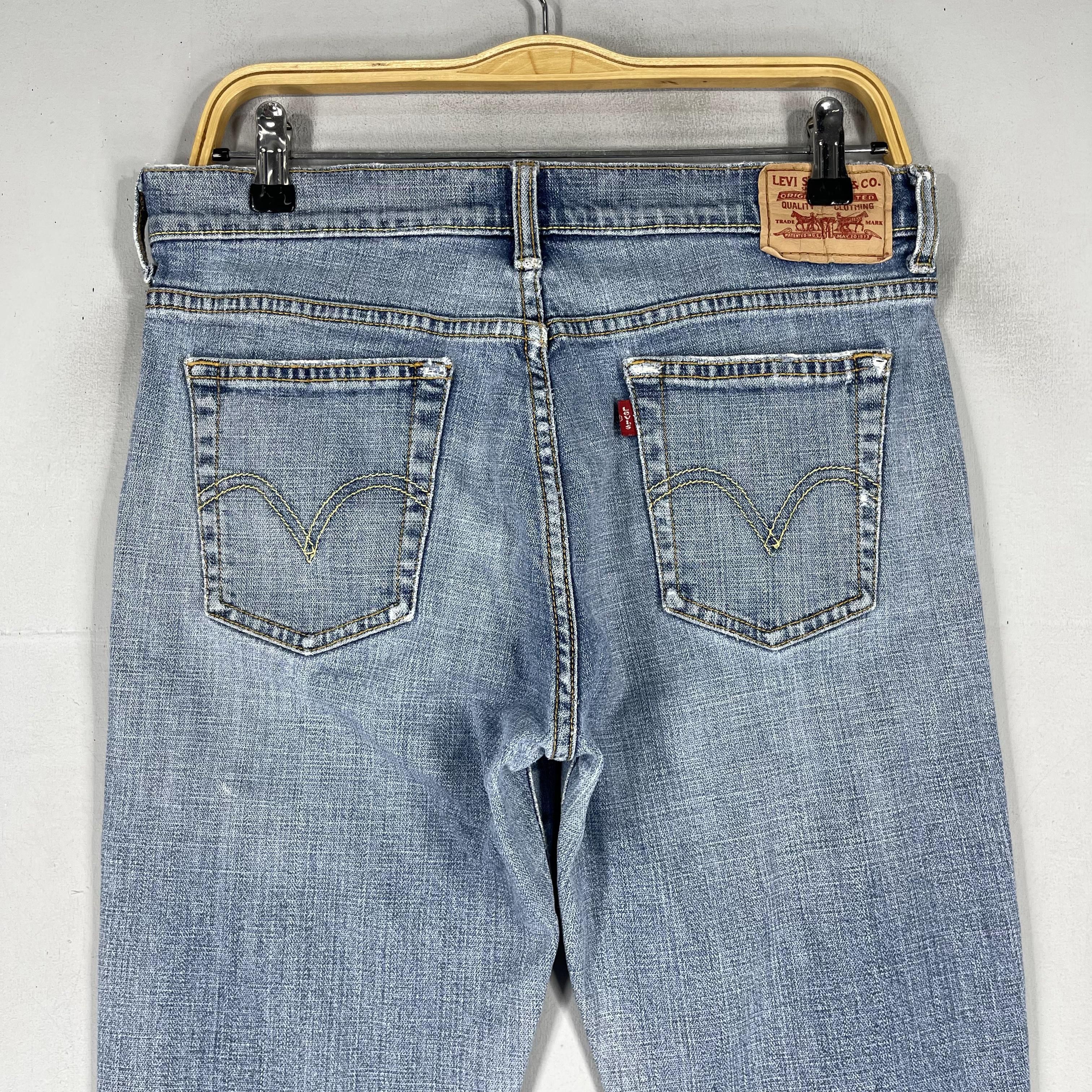 Levi's × Vintage Size 31 Vintage Levis 515 Distressed Mid Wash Bootcut Jeans Size 31" - 7 Thumbnail