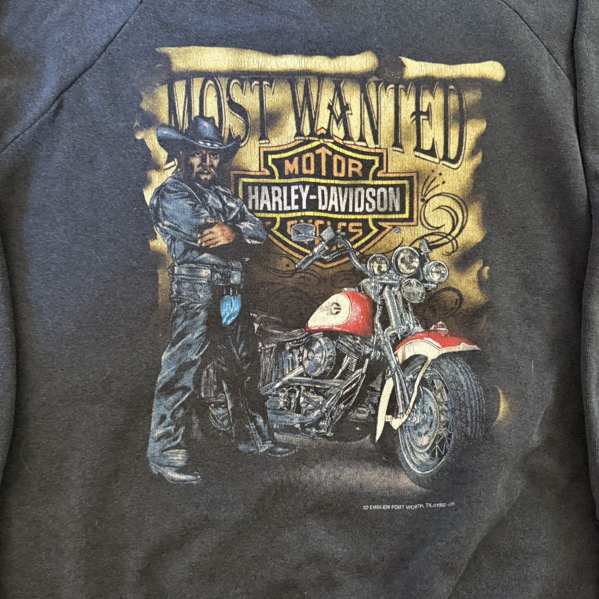 Harley Davidson Vintage 92 3d emblem most wanted harley davidson crewneck M Size US M / EU 48-50 / 2 - 2 Thumbnail