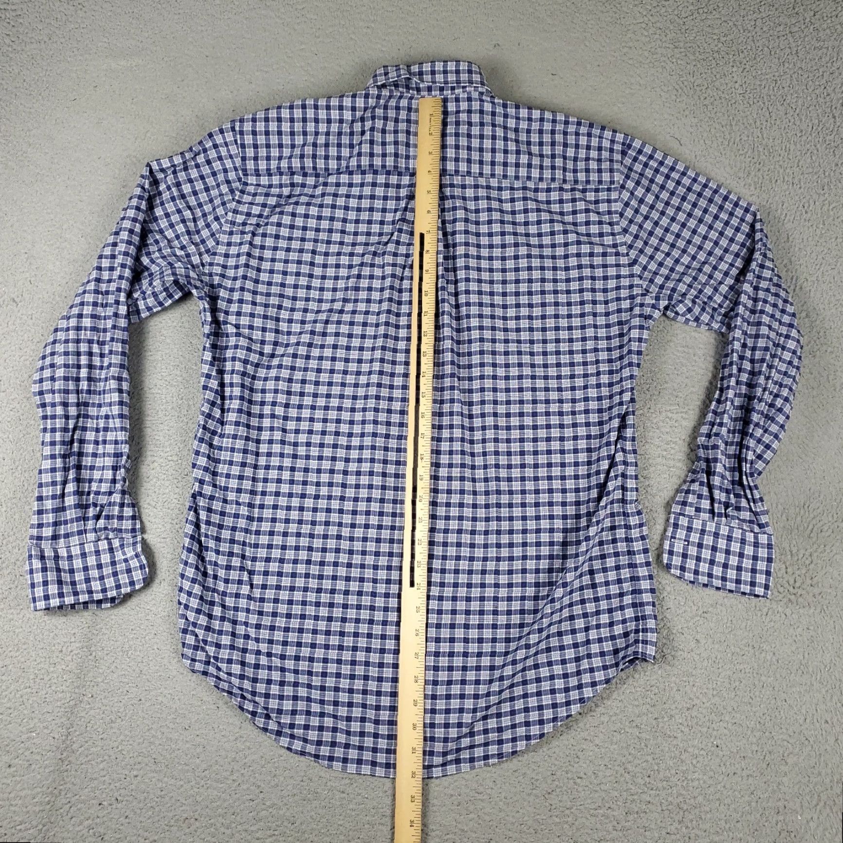 Peter Millar Peter Millar Shirt Mens Large Blue Plaid Casual Button-Up Long Sleeve Size US L / EU 52-54 / 3 - 3 Thumbnail