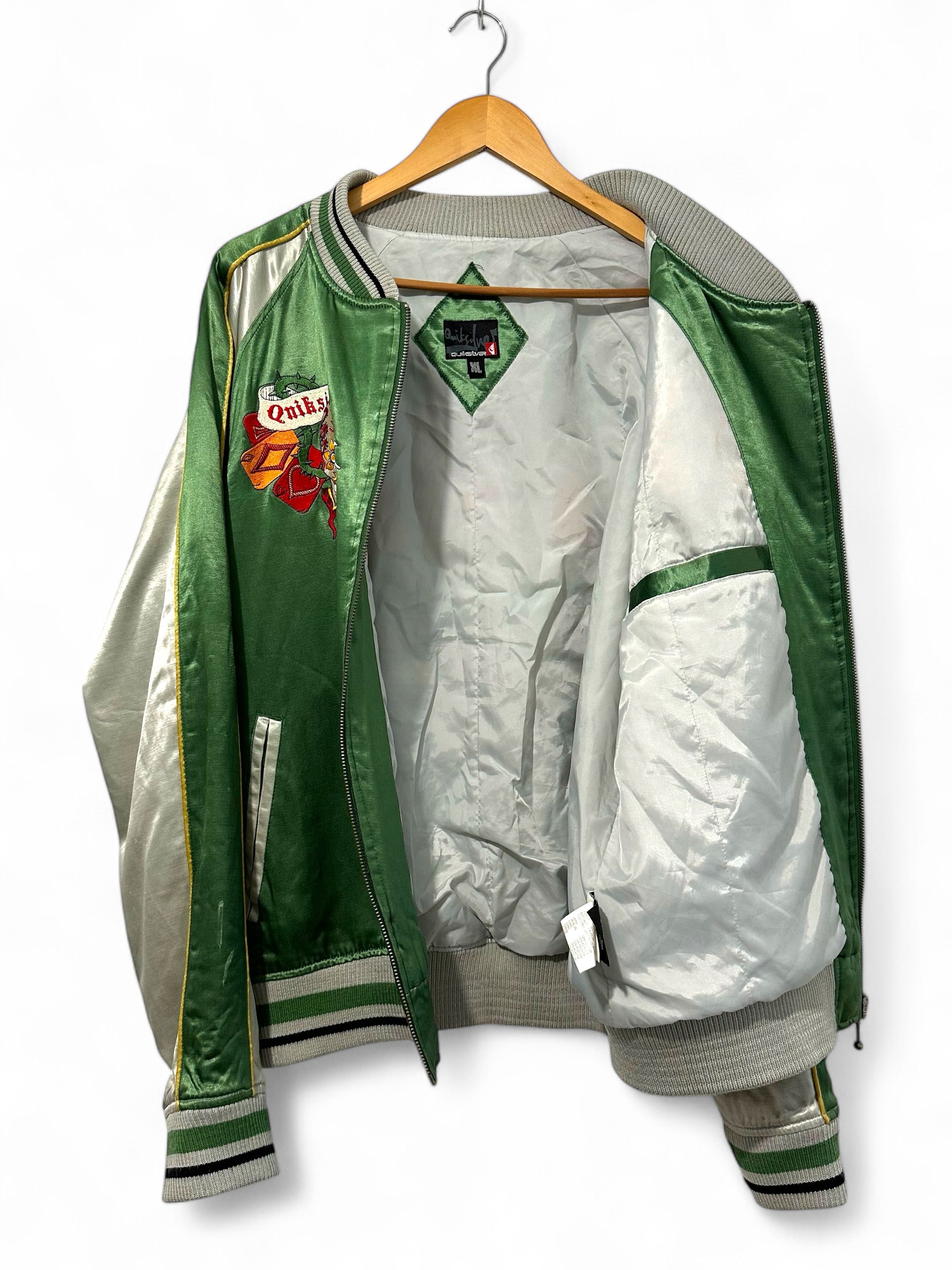 Quicksilver Vintage Rare Quicksilver Satin Bomber Jacket Size US XL / EU 56 / 4 - 3 Thumbnail