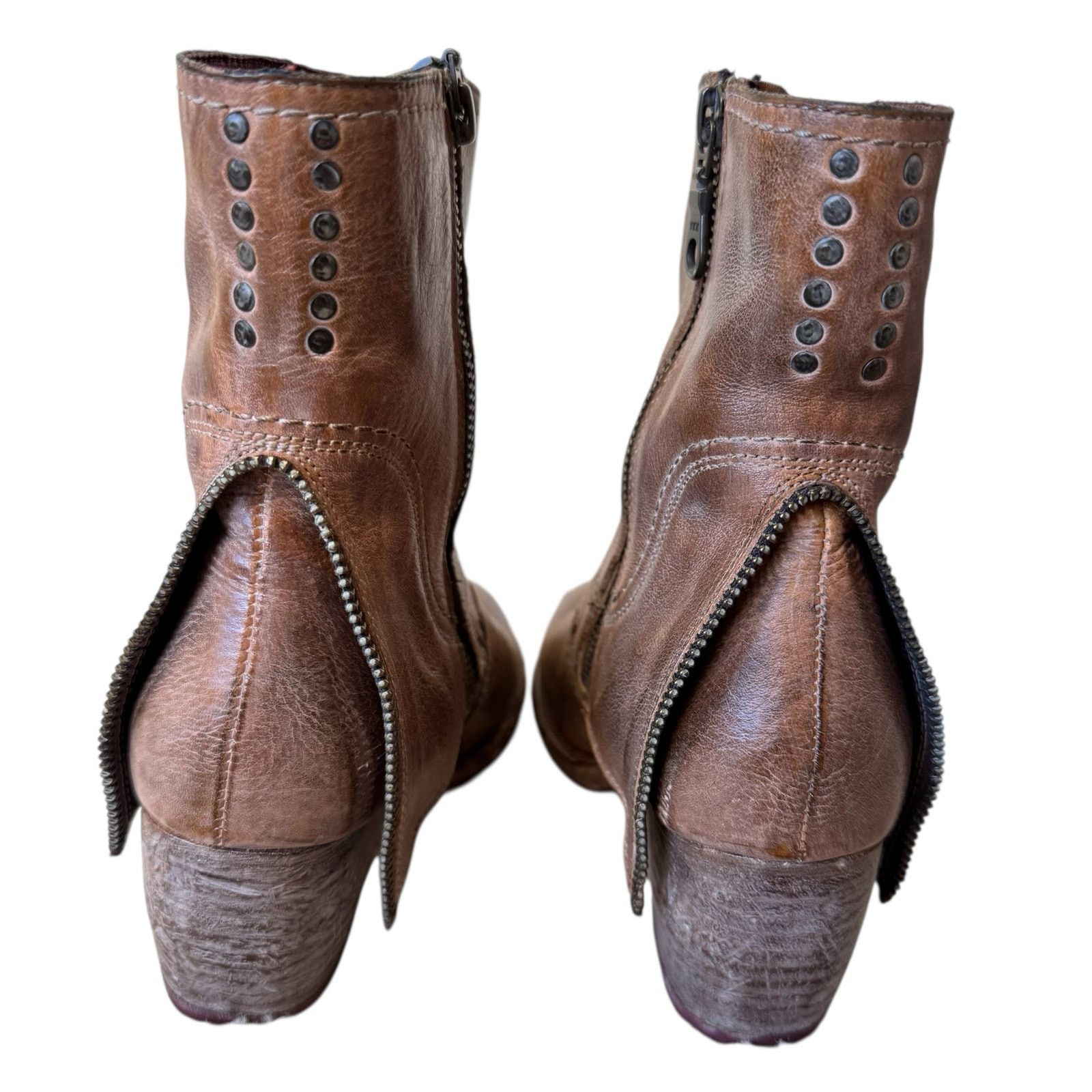 Bed Stu BEDSTU Iris Leather Boots Tan Rustic White BFS Size 6 Size US 6 / IT 36 - 2 Thumbnail