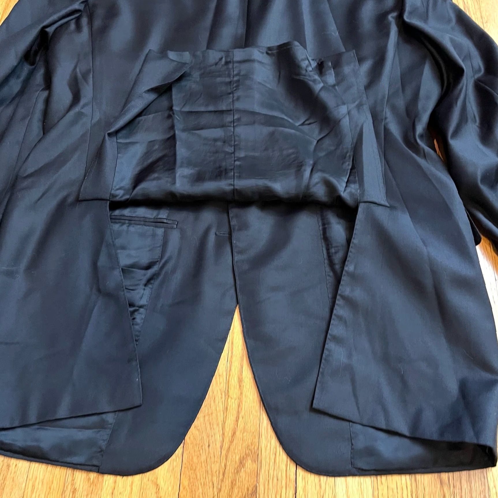 Canali Canali Jacket Blazer Coat Mens 54 Black Wool Made in Italy US 44 Suit Coat Size 44R - 4 Thumbnail