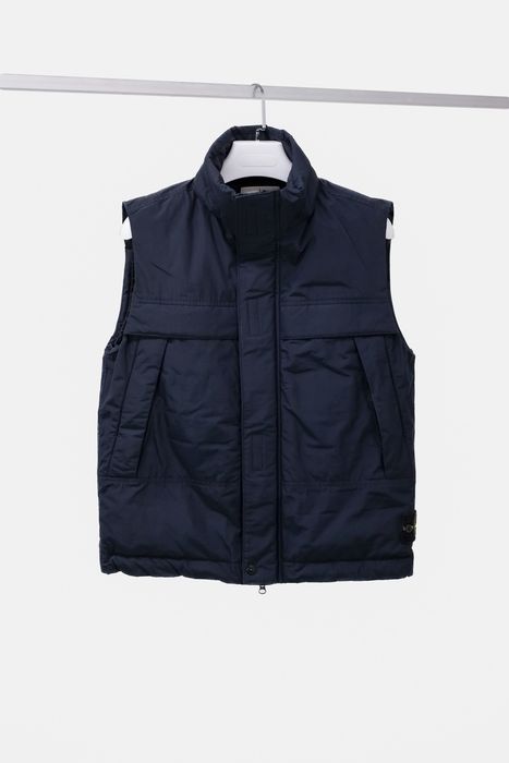 Stone Island Stone Island Navy Micro Reps Down Vest | Grailed