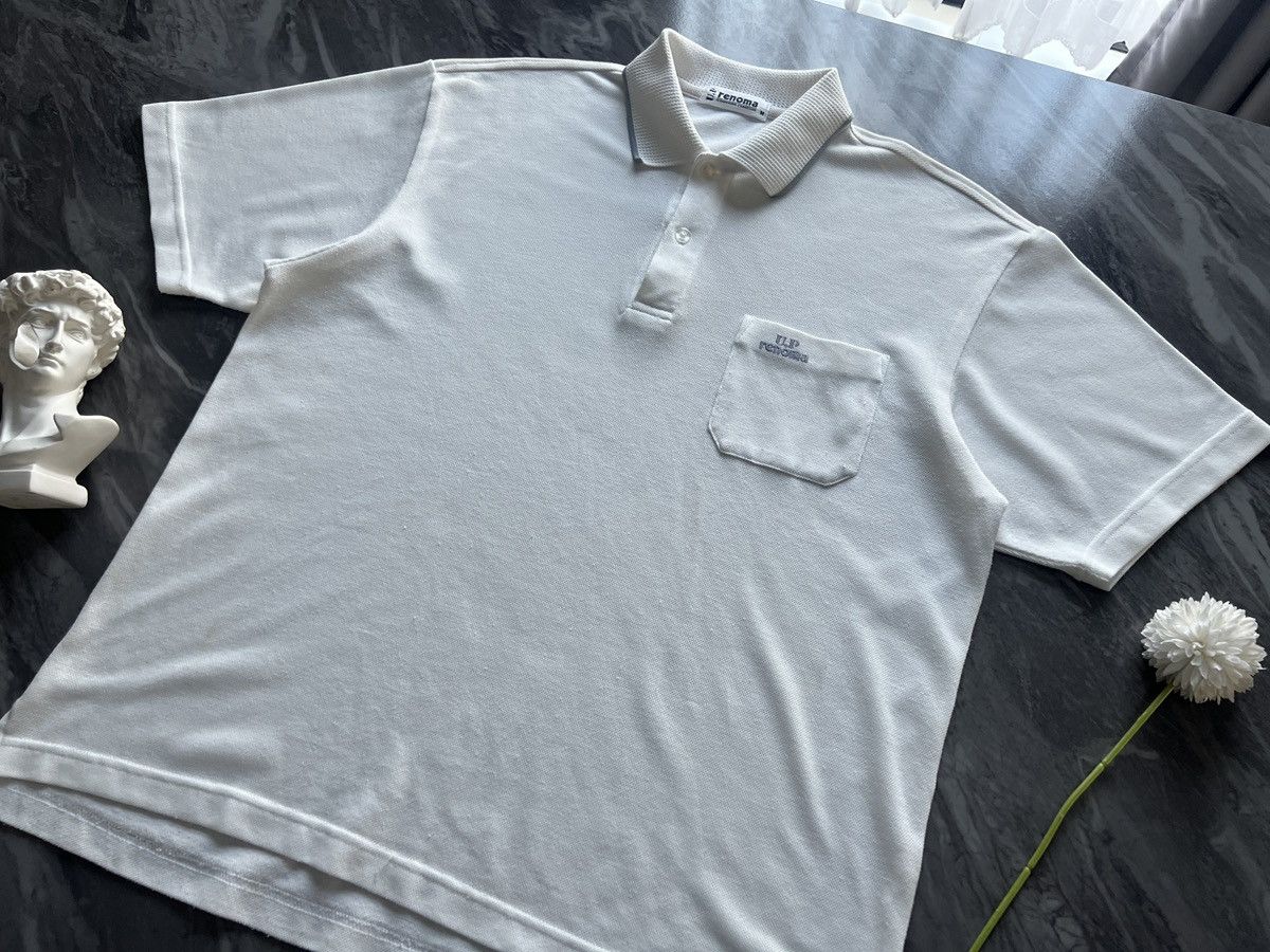 Renoma Renoma : U.P White Thin Polo Fabric Size US M / EU 48-50 / 2 - 1 Thumbnail