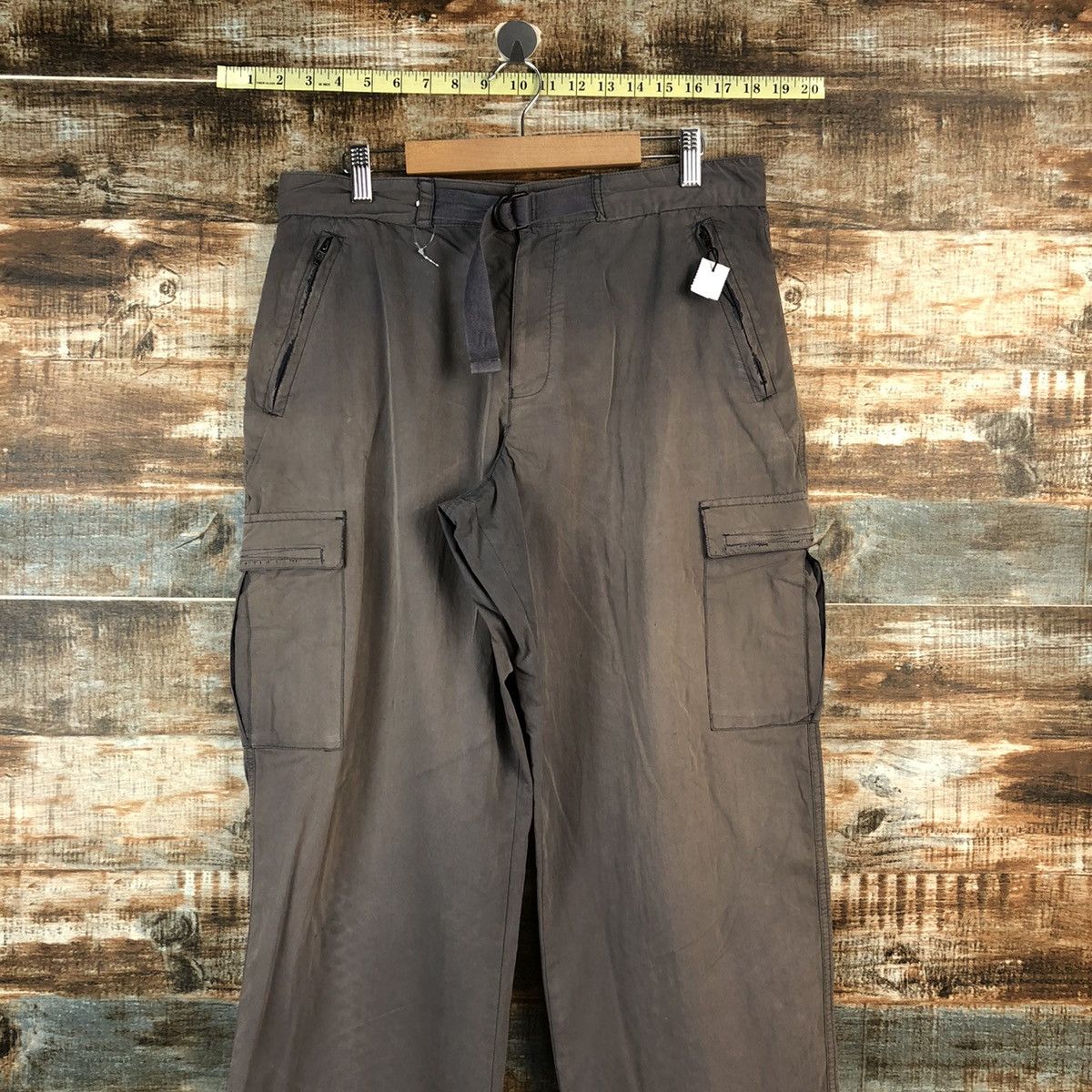 Marks & Spencer Mark & Spencer Brown faded Cargo Multipocket Pants #A2545 Size US 31 - 2 Thumbnail