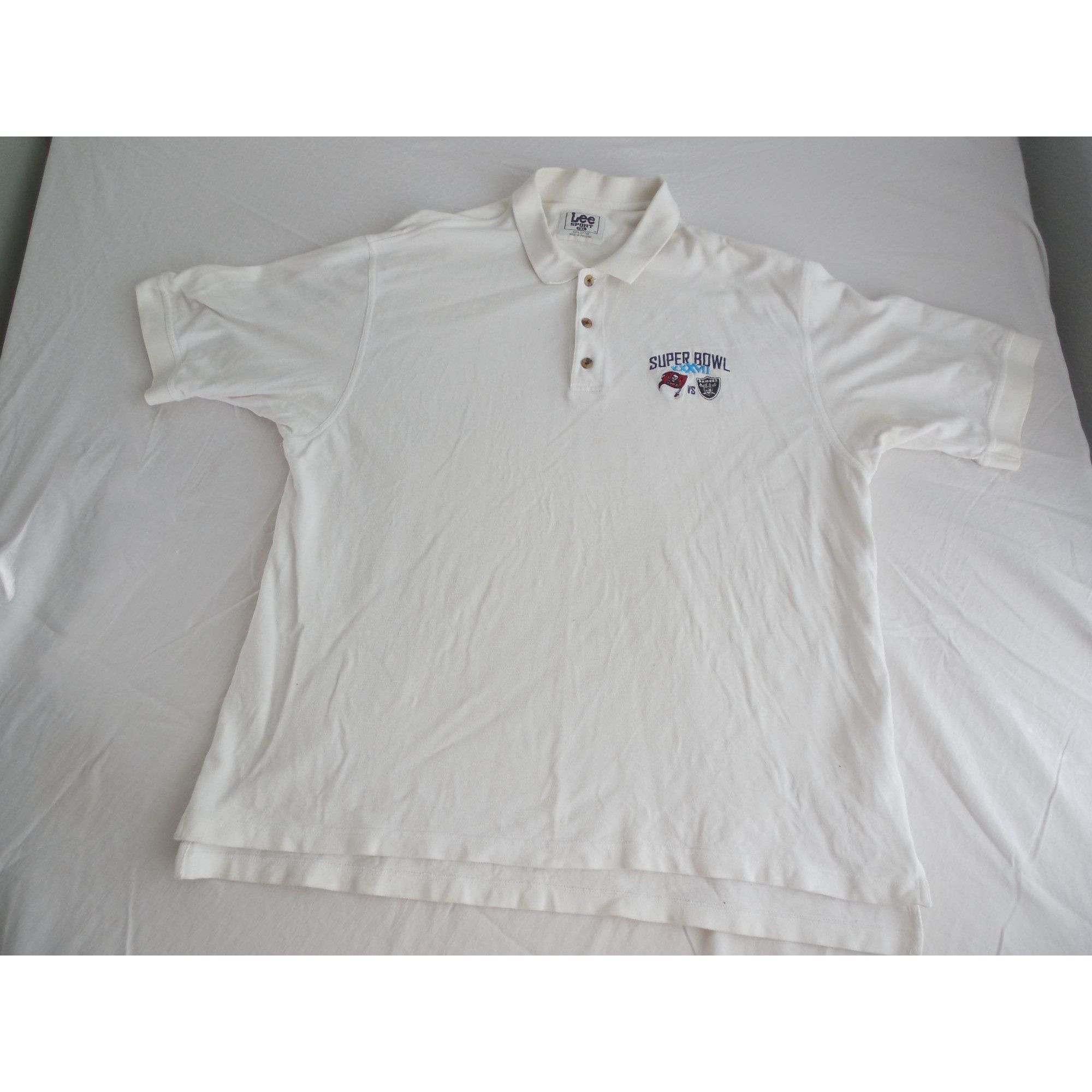 NFL NFL Lee Sport Polo Sz XXL Men White Super Bowl XXXVII Buccan Size US XXL / EU 58 / 5 - 1 Thumbnail