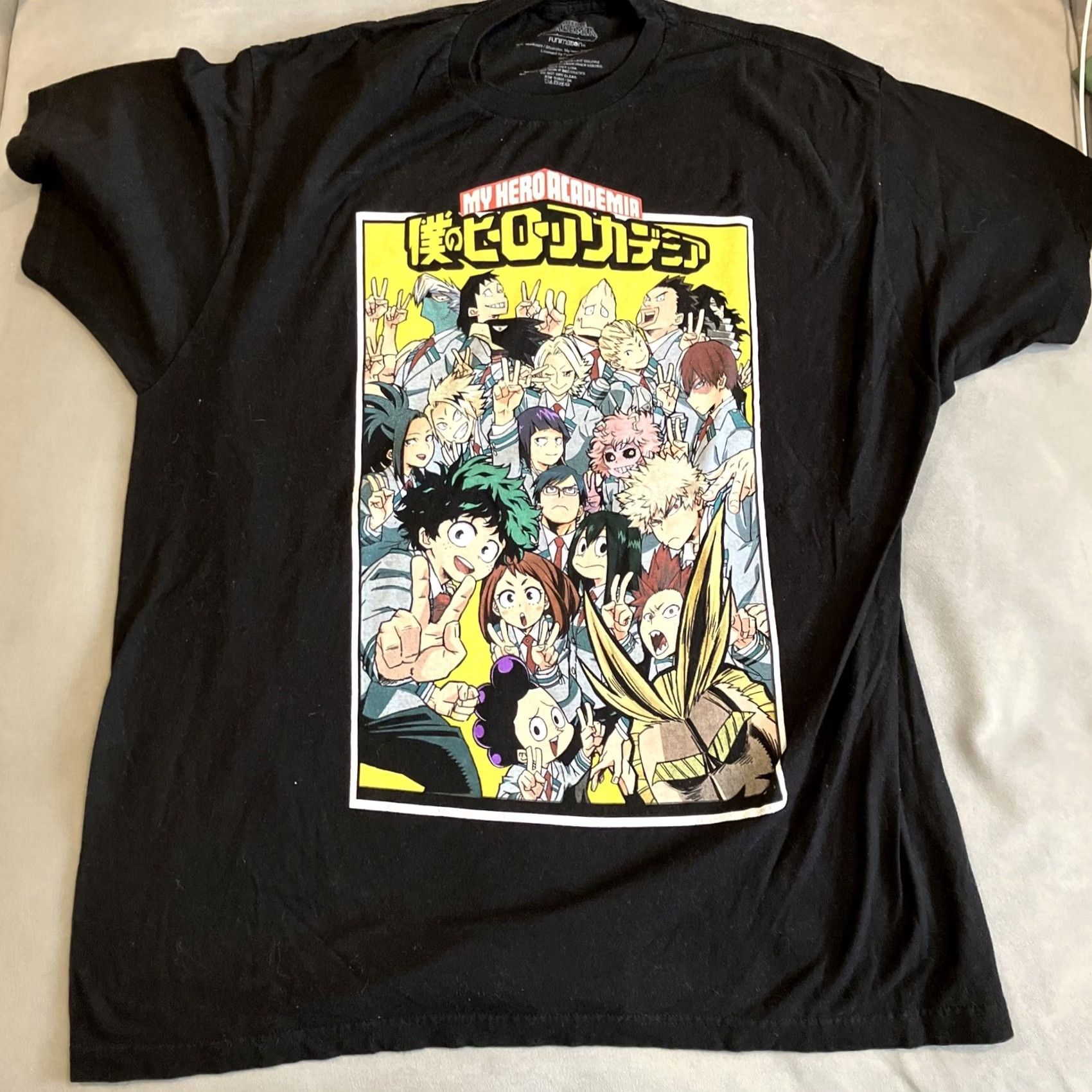 Vintage FUNIMATION MY HERO ACADEMIA Whole Crew Black T Shirt XL Men Short Sleeve Size US XL / EU 56 / 4 - 2 Thumbnail
