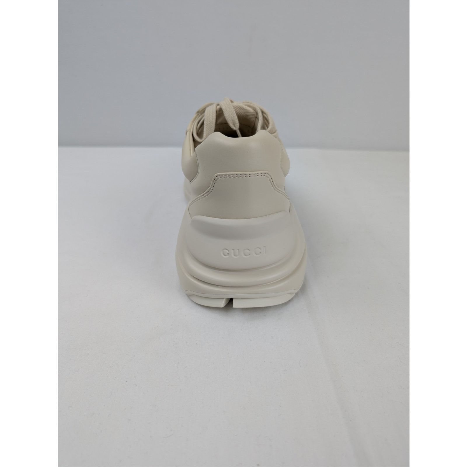 Gucci o1rshd1 Gucci logo print Rhyton leather sneakers in ivory Size US 10.5 / EU 43-44 - 14 Thumbnail