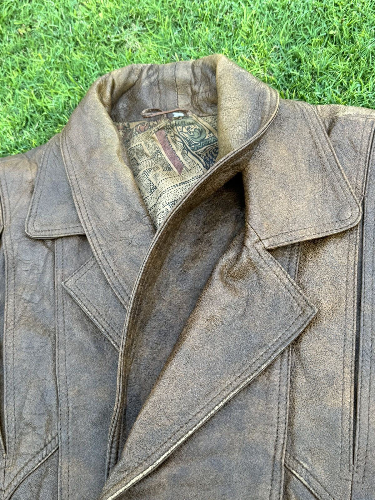 Vintage Vintage jacket echtes leder capia Size US L / EU 52-54 / 3 - 7 Thumbnail