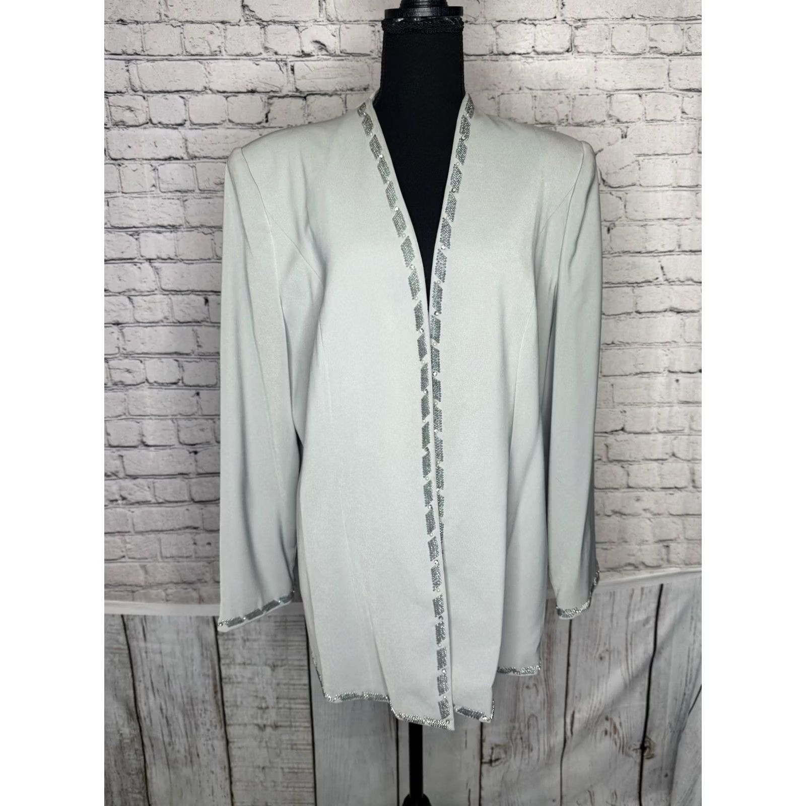 Vintage VINTAGE G.M.I Blazer Tank 2 Piece Women Size 14 White Polyester Double-Breasted Regular Pants Suit Shirt? Size XL / US 12-14 / IT 48-50 - 4 Thumbnail