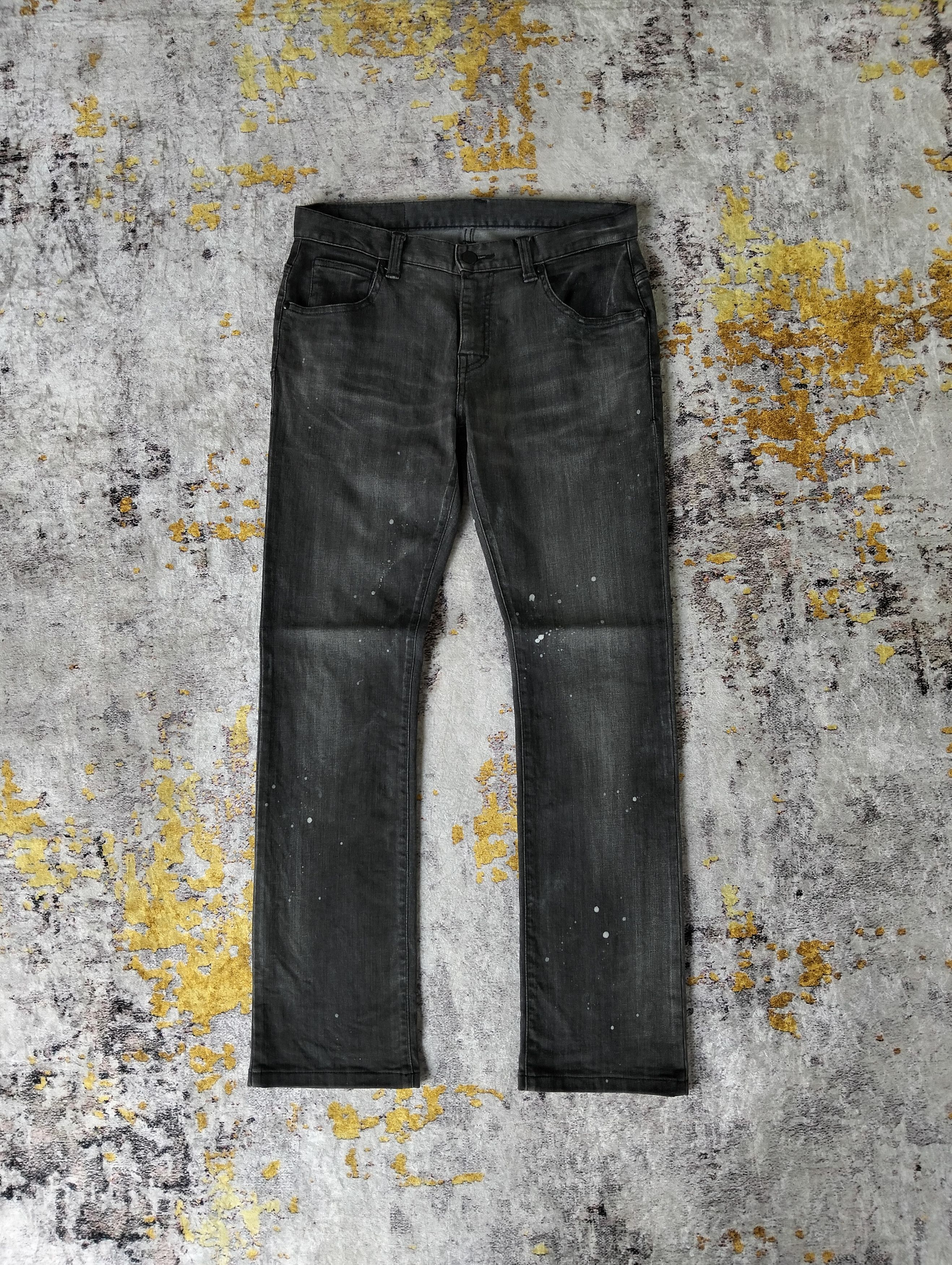 Tornado Mart Tornado Mart Slim Denim Paint Splatter Jeans Size US 31 - 1 Thumbnail