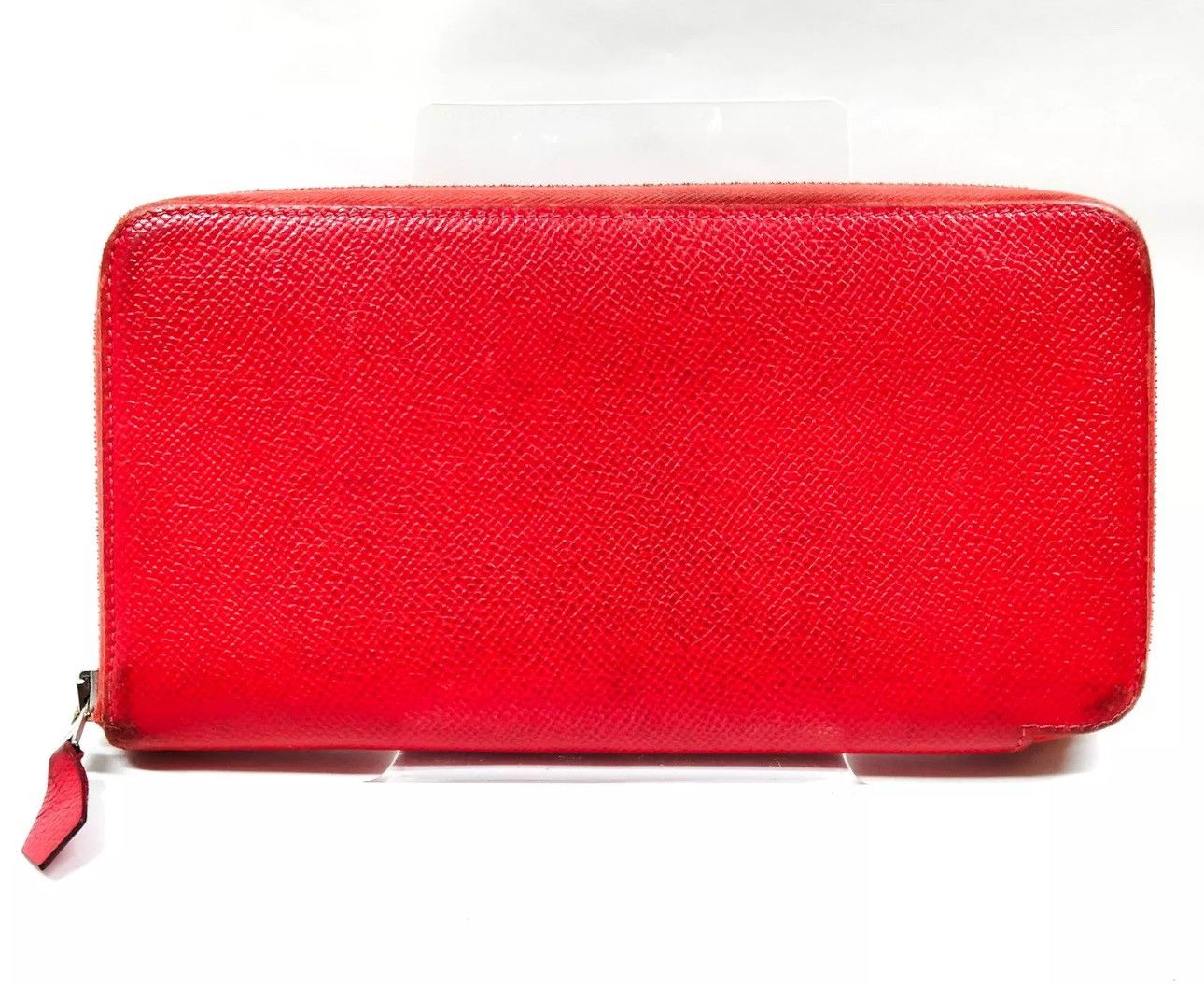 Hermes Long Wallet Red Leather in excellent condition.