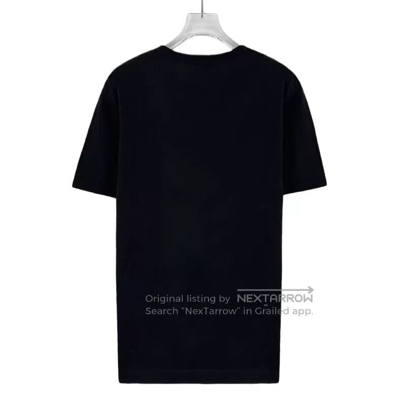 Loewe Loewe Black logo embroidered cotton round neck short sleev Size US M / EU 48-50 / 2 - 2 Thumbnail