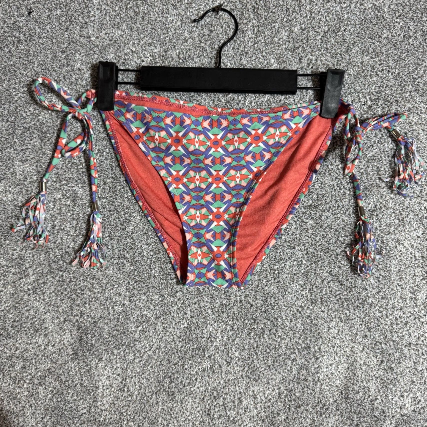 Undercover BP Under Cover Bikini Bottom Women Large Boho Southwestern Aztec Tassel Tie Bikini Bottoms - Multicolor Nylon Spandex Undercover Aztec Theme Size 36" / US 14 / IT 50 - 2 Thumbnail