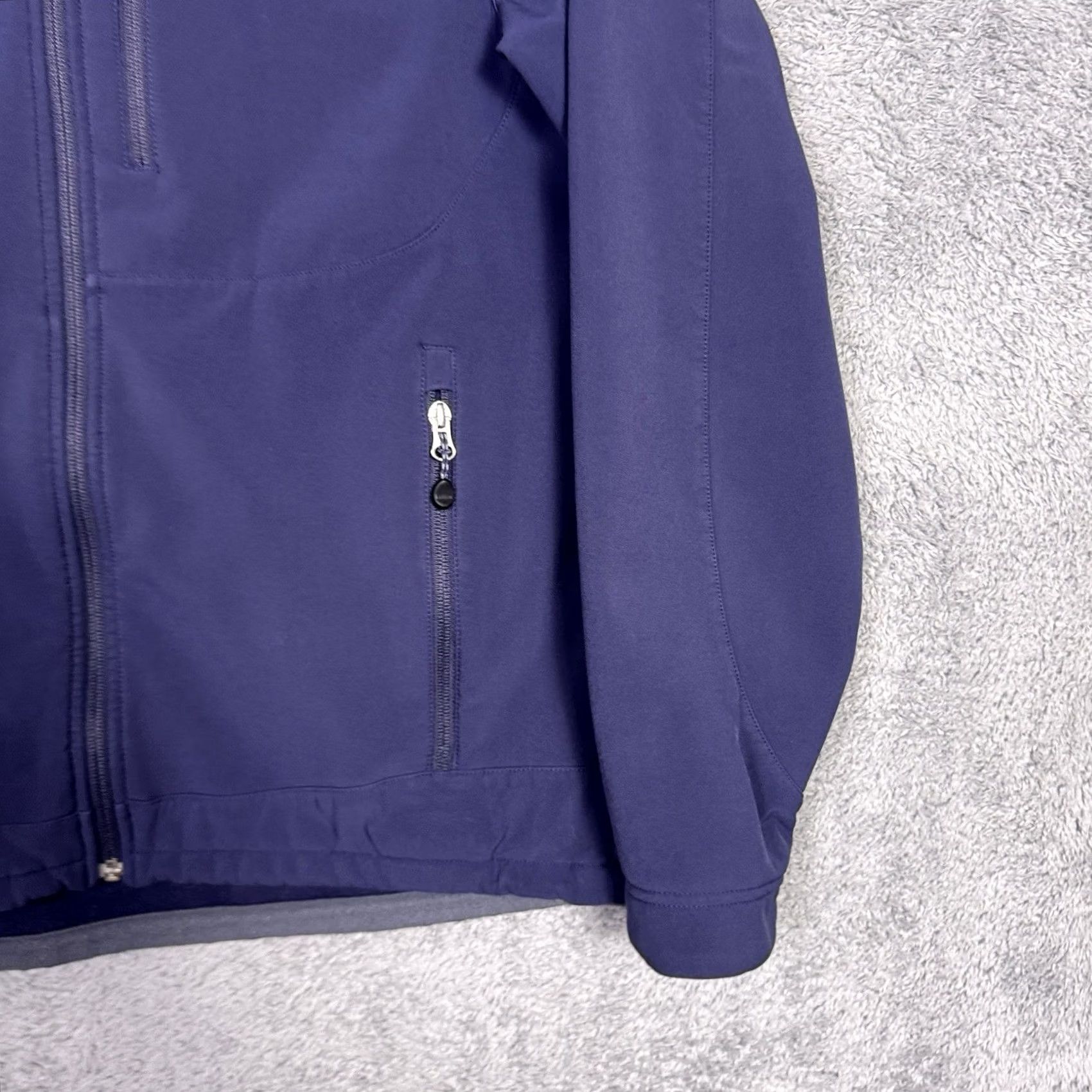 Vintage L.L. Bean Jacket Mens S Full Zip Soft Shell Outdoor Hiking Tech Camping OHHR8 Blue Wall Street Logo Zipper Windbreaker Mid-Length Casual Travel Mens Size US S / EU 44-46 / 1 - 2 Thumbnail