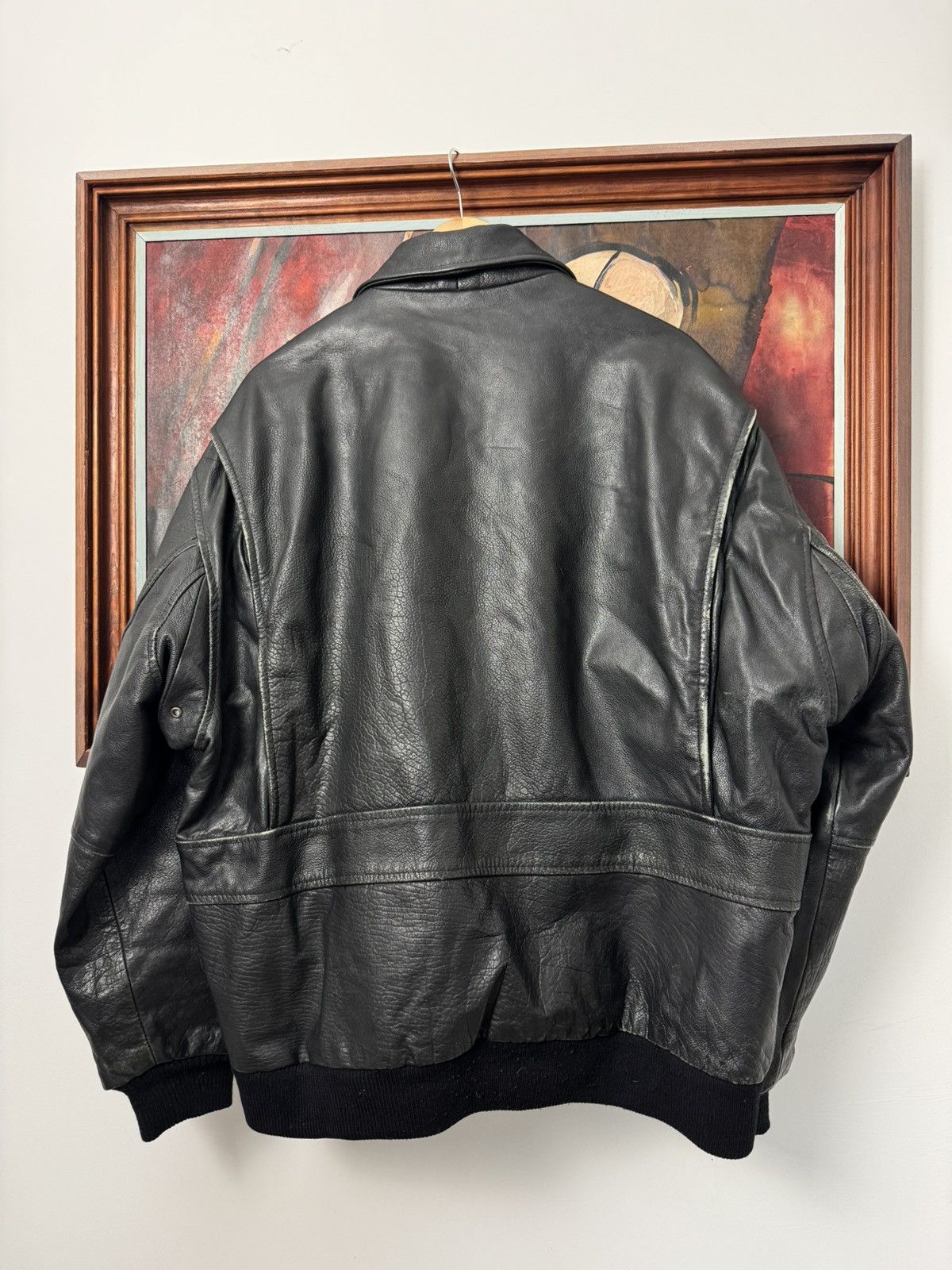Vintage Vintage Distressed High Quality Genuine Black Leather Jacket Size US XL / EU 56 / 4 - 4 Thumbnail