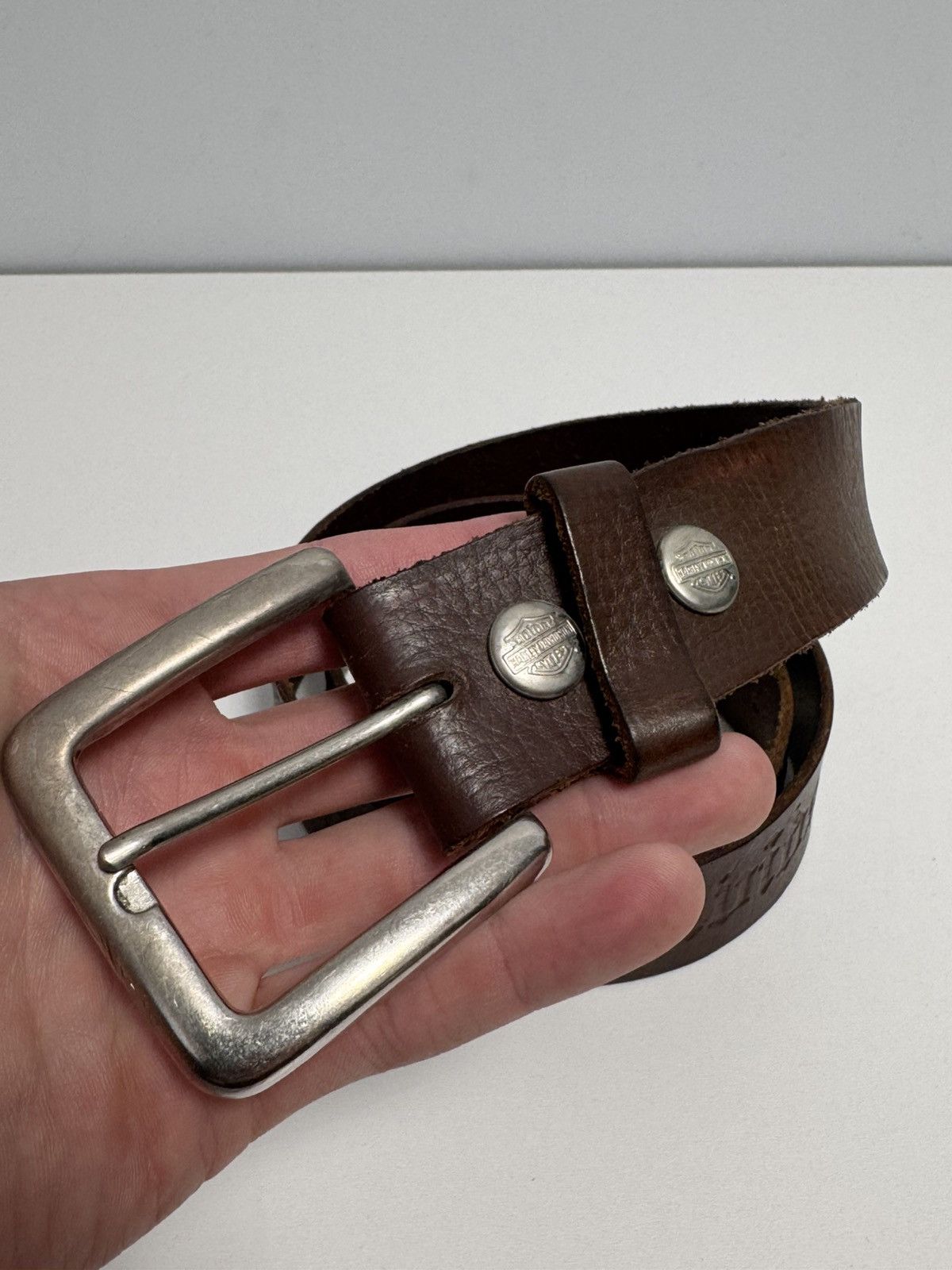 Vintage Harley Davidson Vintage Y2K style hype belt leather Size ONE SIZE - 4 Thumbnail