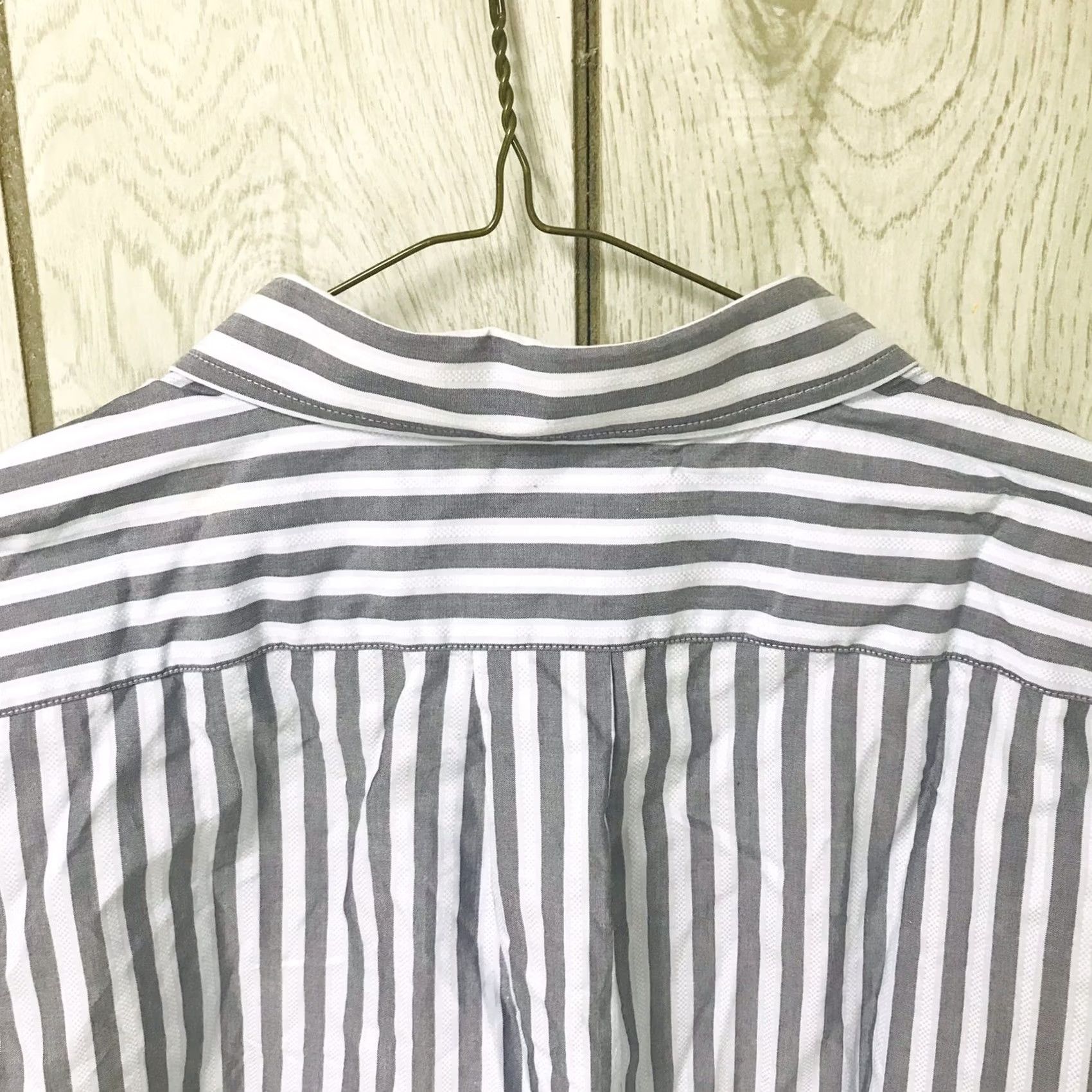 Liz Claiborne Claiborne Men Blue Palermo Stripe 80s 2-Ply Slim Fit Button Long Sleeve Shirt XL Size US XL / EU 56 / 4 - 3 Thumbnail