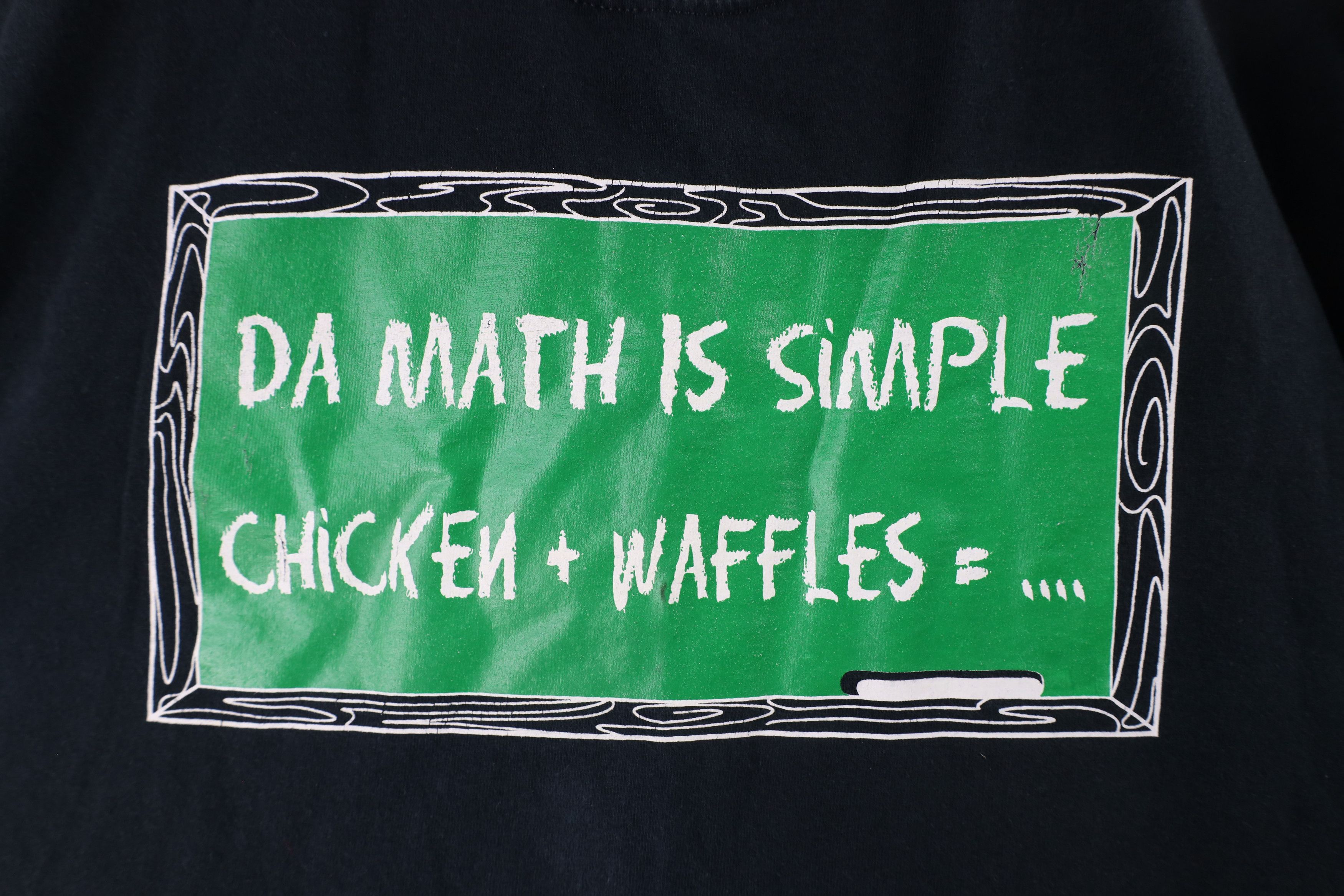 Vintage Vintage Streetwear Math Is Simple Chicken & Waffles T-Shirt Size US XXL / EU 58 / 5 - 4 Thumbnail