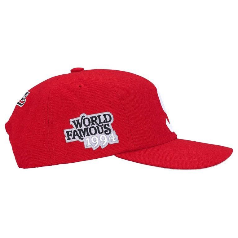 Supreme Supreme World Famous S Logo 6-Panel Hat Red SnapBack SS26 Size ONE SIZE - 2 Thumbnail