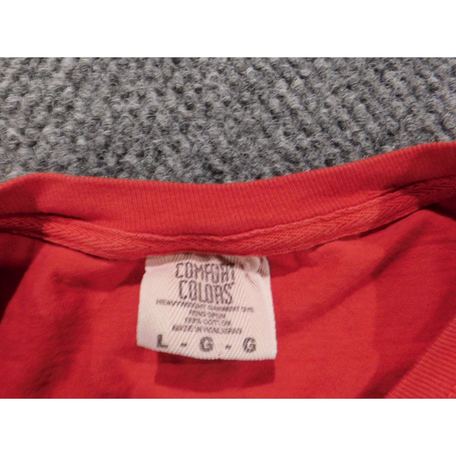 Comfort Colors Comfort Colors Shirt Mens Large Red Cotton Knit Short Sleeve Crew Neck Logo Classic Casual Men’s Shirt Size US L / EU 52-54 / 3 - 4 Thumbnail