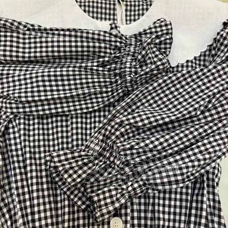 Miu Miu Miu Miu Black Cotton Checkered Dress . Size S / US 4 / IT 40 - 3 Thumbnail