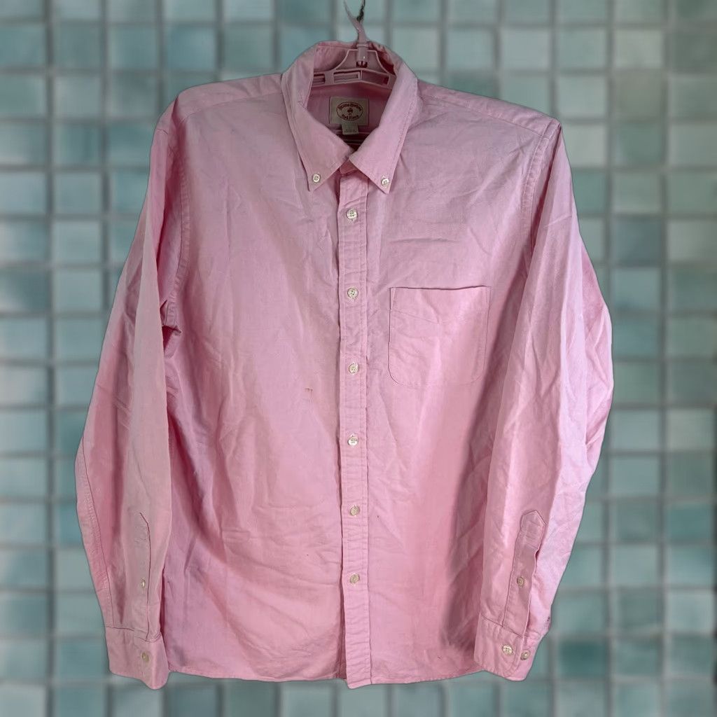 Brooks Brothers VINTAGE Brooks Brothers Red Fleece Button Down Shirt Men L Pink Long Sleeve Size US L / EU 52-54 / 3 - 1 Thumbnail
