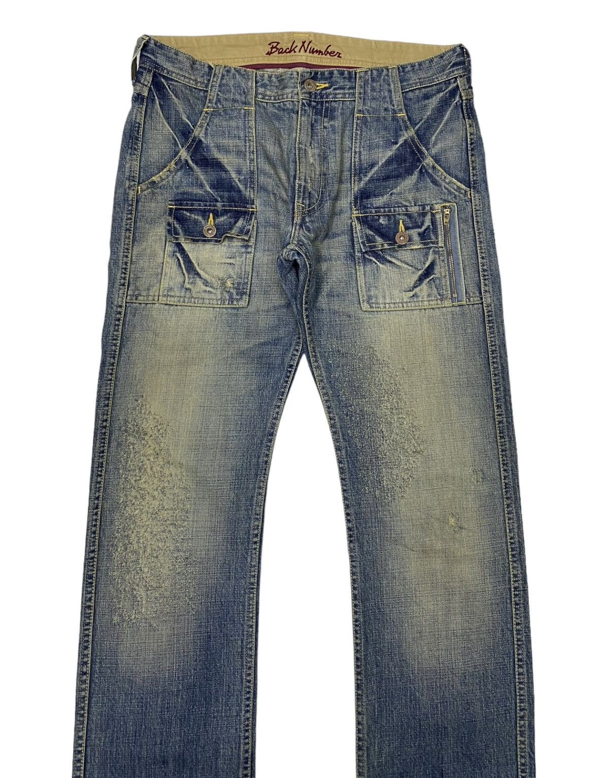 Japanese Brand × Tornado Mart 🔥RARE JAPANESE DENIM BACK NUMBER BUSH PANTS JEANS Size US 32 / EU 48 - 3 Thumbnail