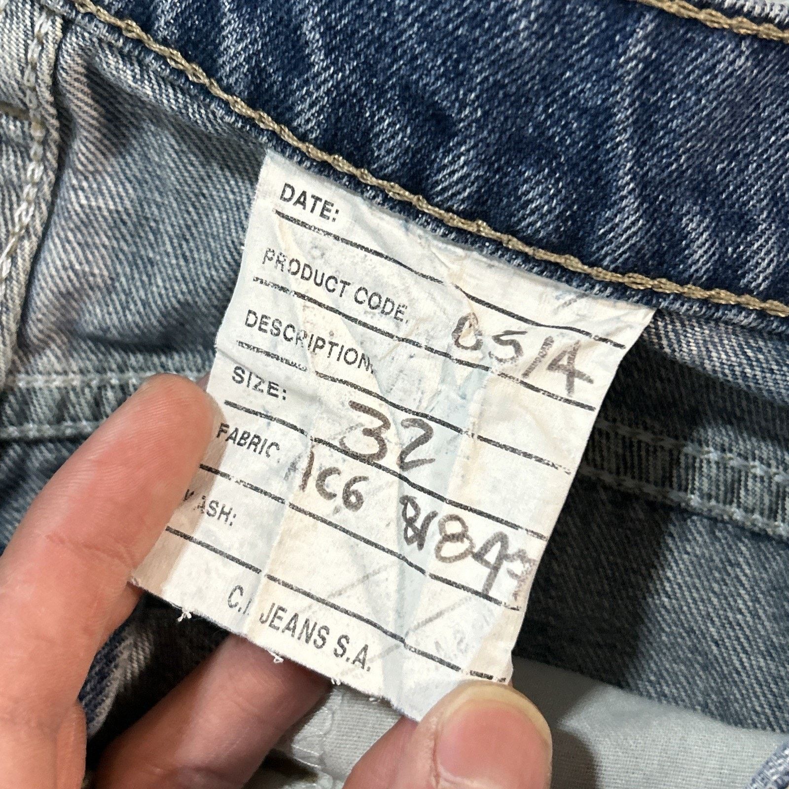Levi's Y2k Levis Rare Sample Pair Unfinished Jeans 32x32Vintage Size US 32 / EU 48 - 6 Thumbnail