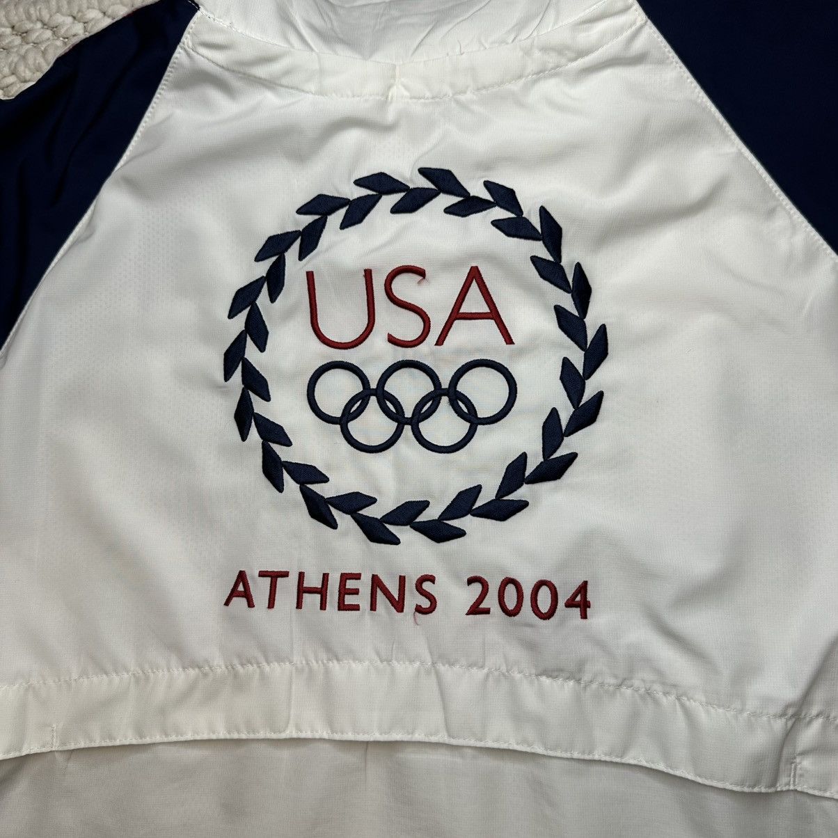 Adidas Rare 2004 Athens USA Windbreaker Jacket Size Large Size US L / EU 52-54 / 3 - 9 Thumbnail