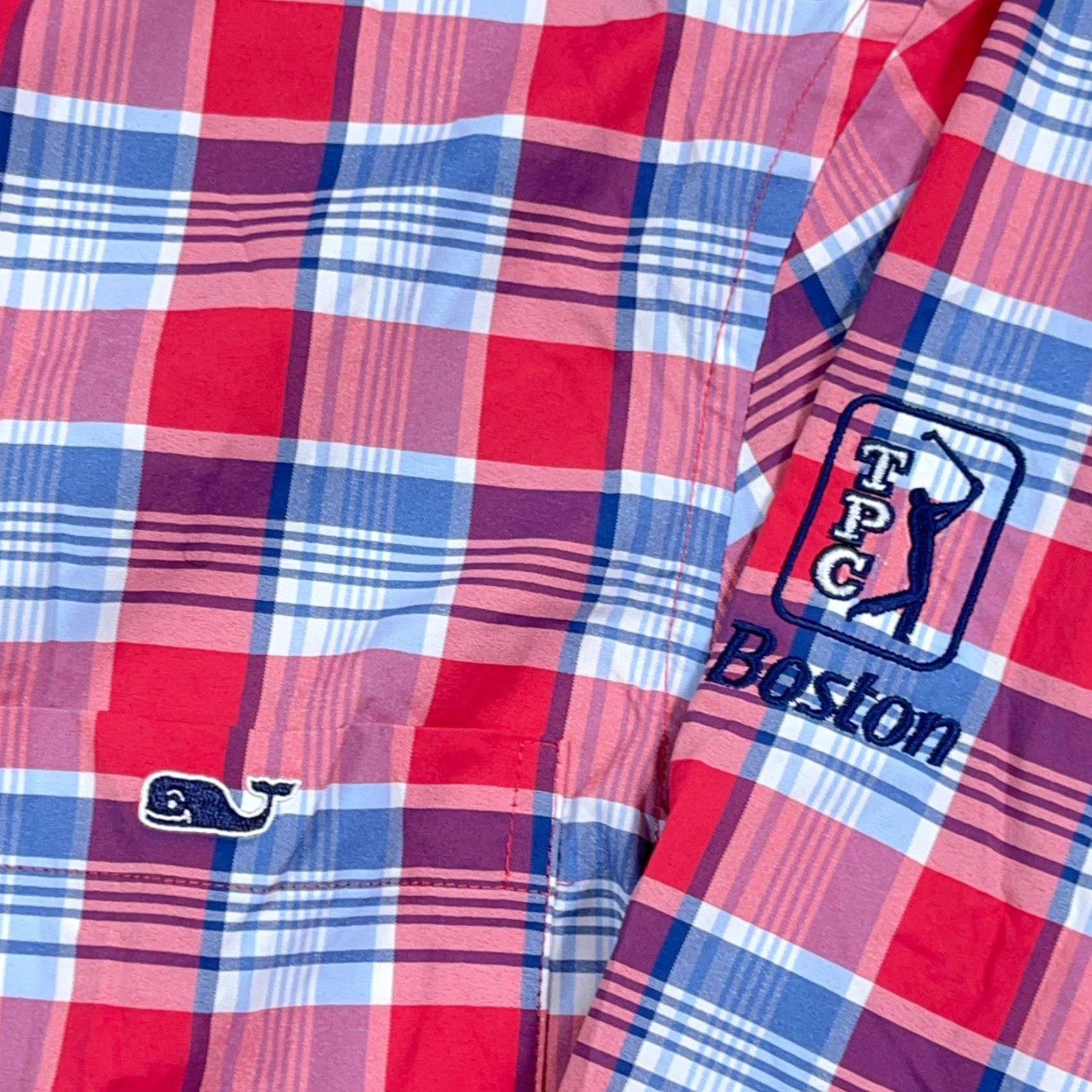 Vineyard Vines Vineyard Vines Shirt Men S Pink Plaid Button-Up On The Go Nylon TPC Boston Size US S / EU 44-46 / 1 - 3 Thumbnail