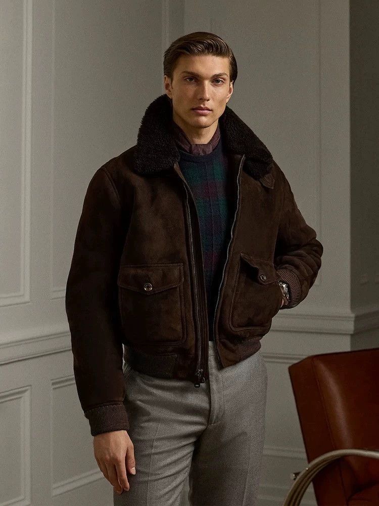 Ralph Lauren RALPH LAUREN PURPLE LABEL ITALIAN FUR PILOT JACKET Size US XL / EU 56 / 4 - 2 Thumbnail