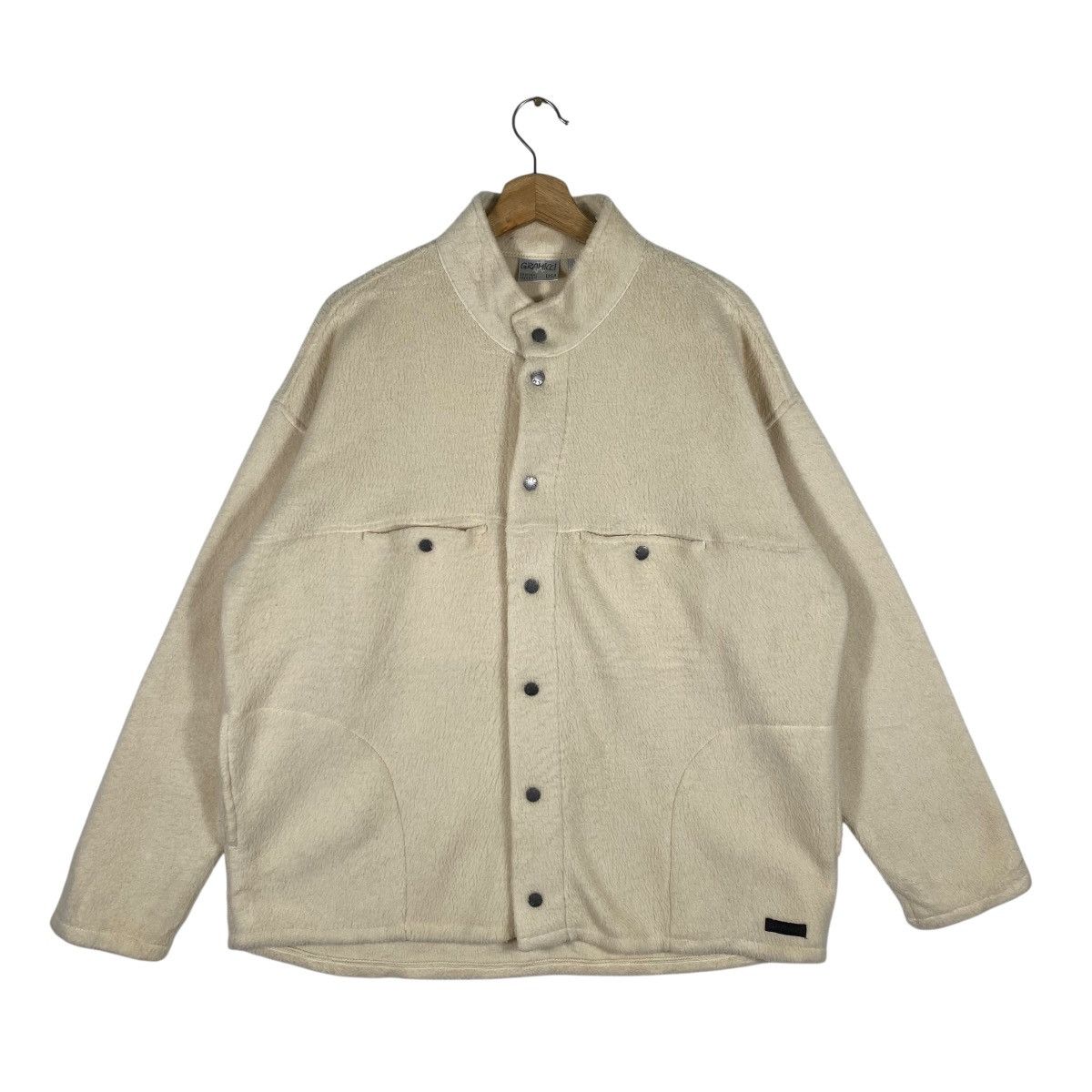 Gramicci Vintage Gramicci Fleece Button Jacket L Size Cream Colour Size US L / EU 52-54 / 3 - 1 Thumbnail