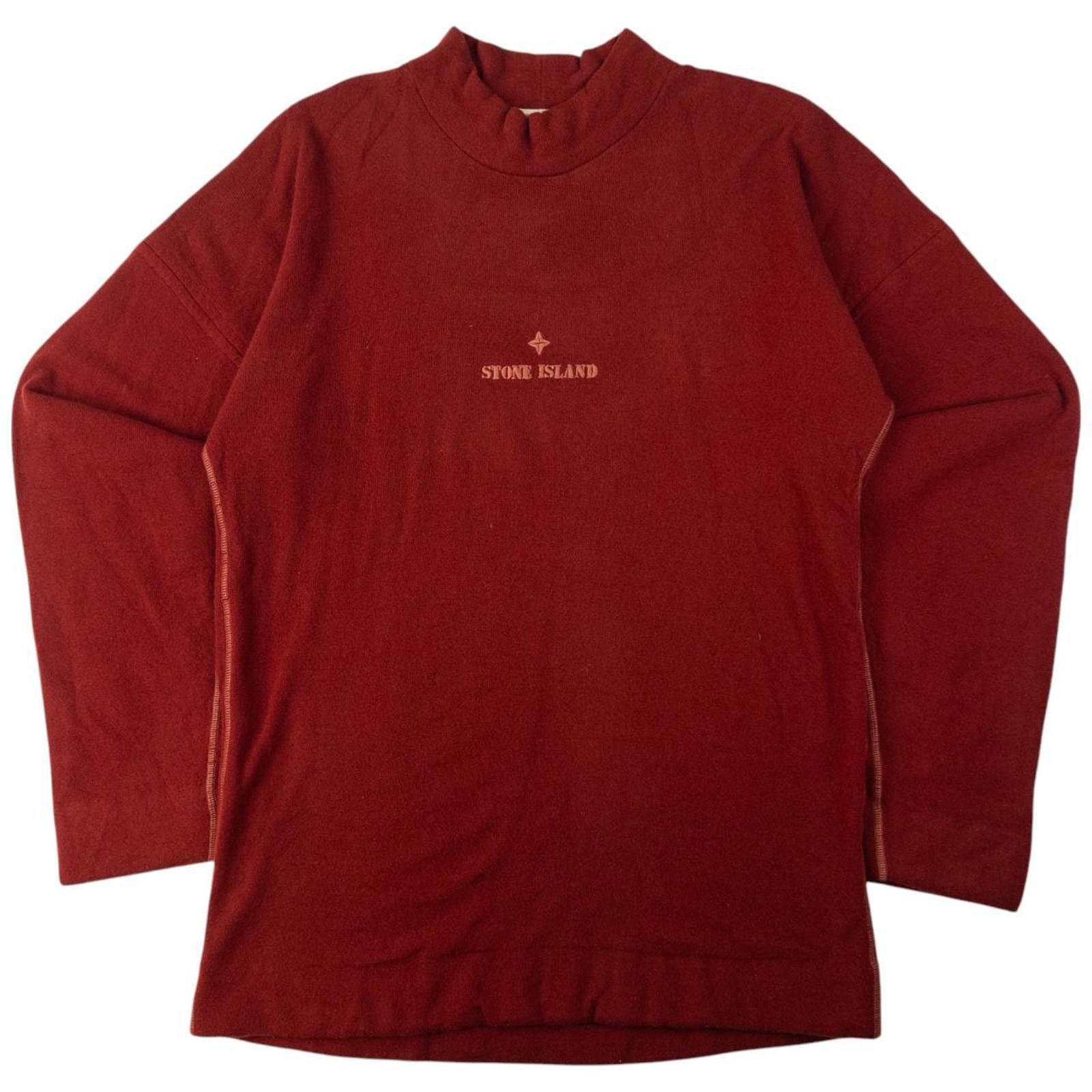 Vintage 90s Stone Island Logo Jumper Size L