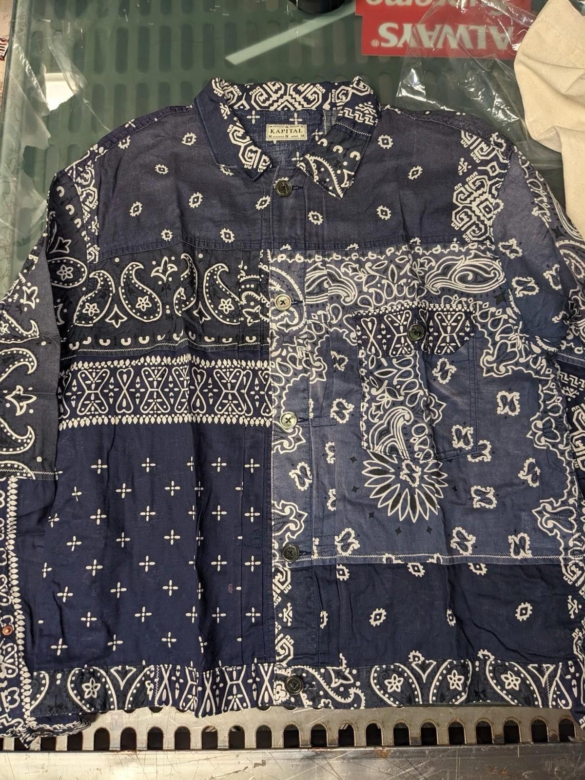 Kapital Kapital Patchwork Bandana Jacket Navy Size 5 Size US XXL / EU 58 / 5 - 5 Thumbnail