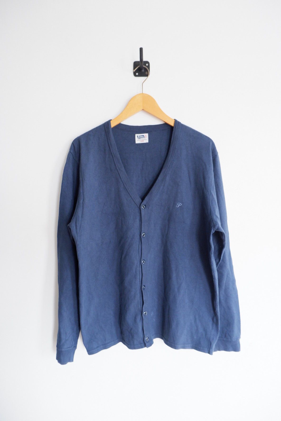 45rpm Vintage Pherrows Indigo Button Cardigan Size US L / EU 52-54 / 3 - 1 Thumbnail