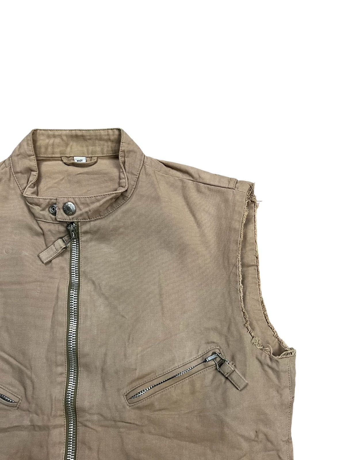 Helmut Lang “SAMPLE” Helmut Lang Dark Beige Raw Canvas Vest Jacket Size US M / EU 48-50 / 2 - 6 Thumbnail
