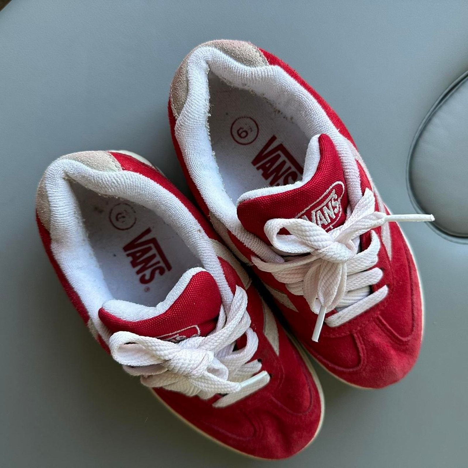 Vans Super Rare Vintage 90s Red Platform Chunky Skate Shoe Size US 6.5 / EU 39-40 - 5 Thumbnail