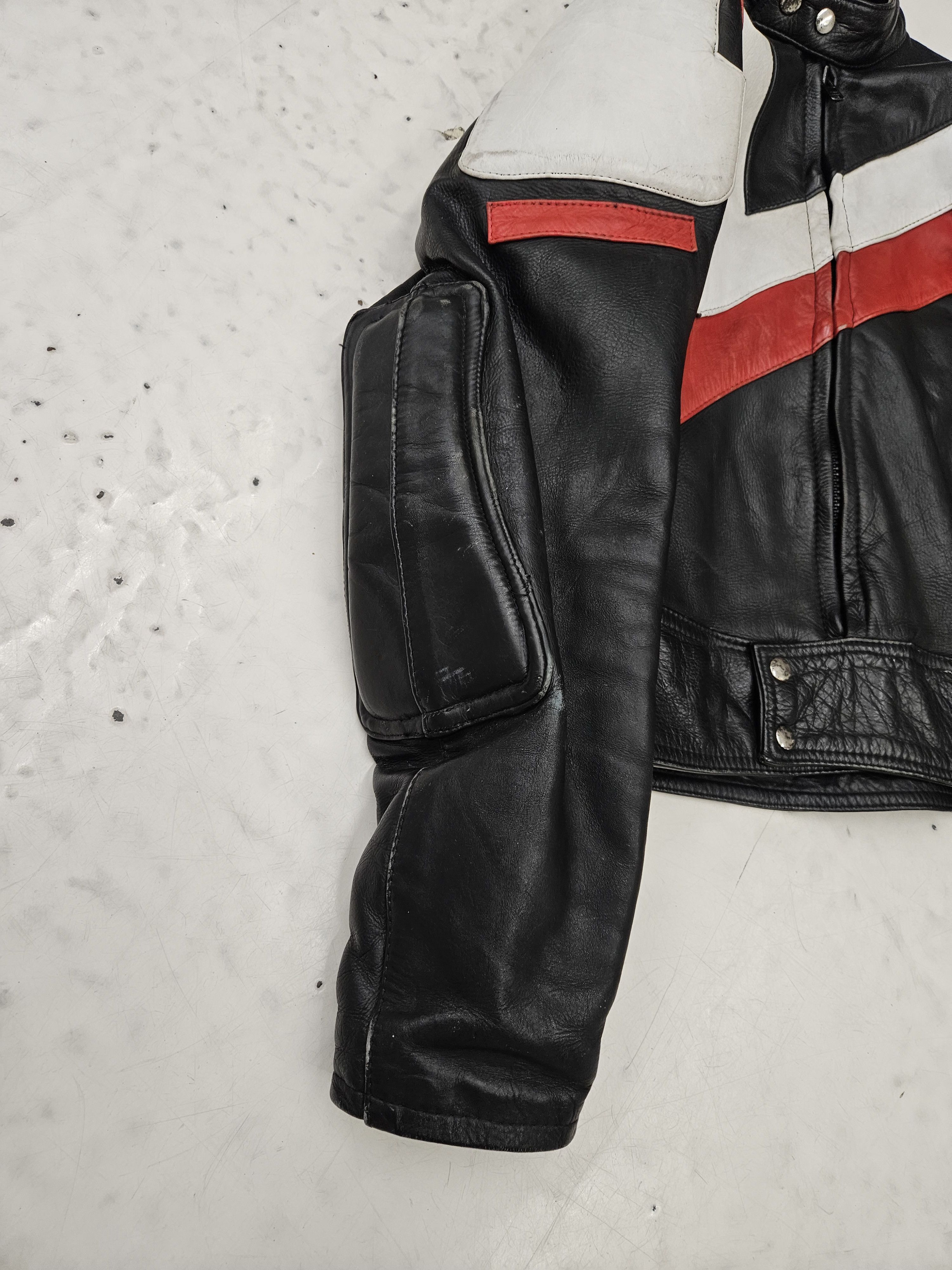 Genuine Leather × Vintage Vintage distressed biker racing leather jacket Size US S / EU 44-46 / 1 - 10 Thumbnail