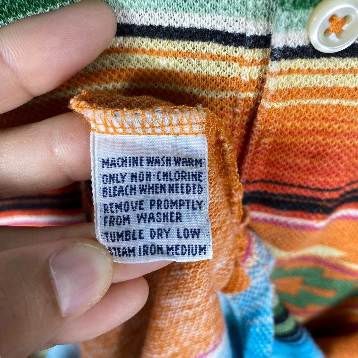 Polo Ralph Lauren Vintage 80's Polo Ralph Lauren NAVAJO Striped Linen Polo Size US XL / EU 56 / 4 - 6 Thumbnail