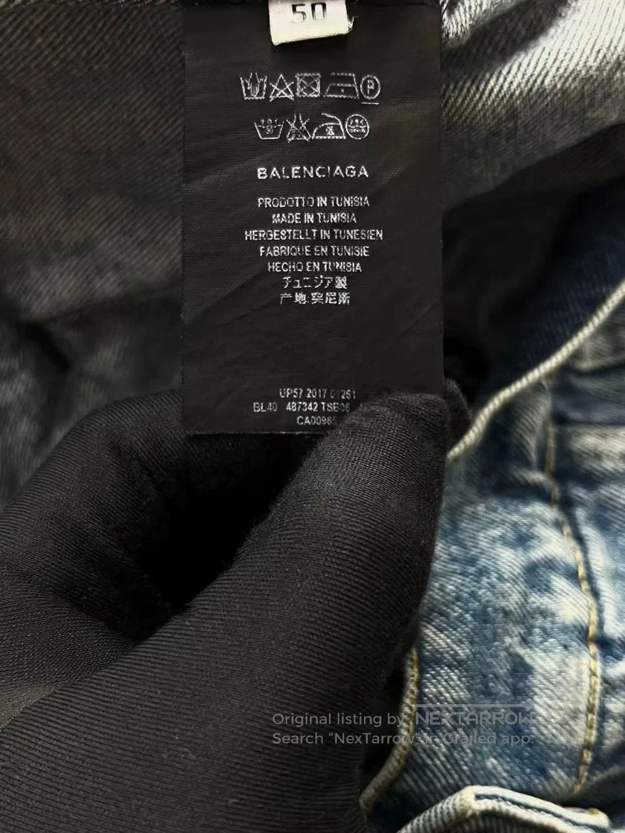 Other Balenciaga Denim Jacket with Coke Wave Logo. Size US L / EU 52-54 / 3 - 6 Thumbnail