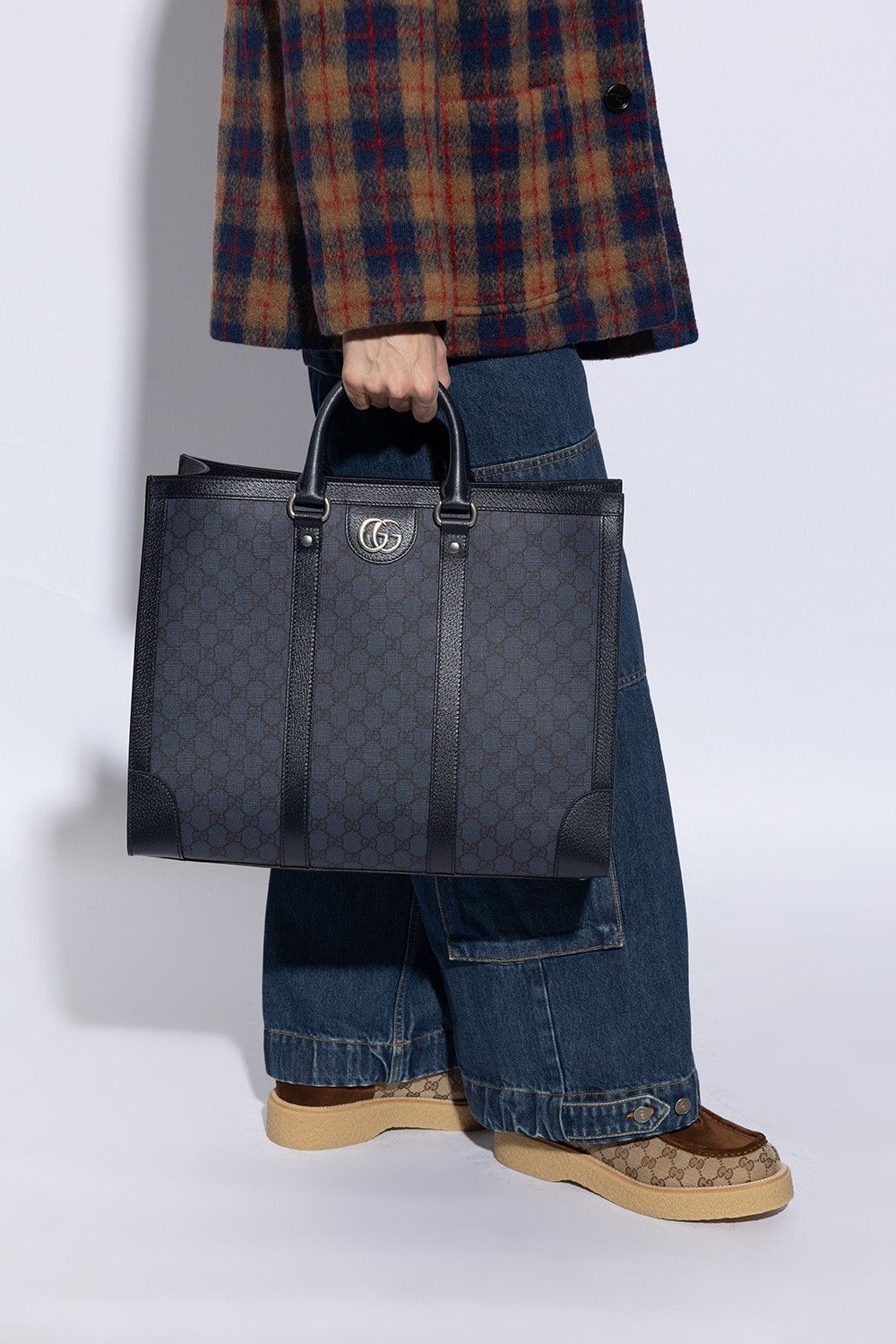 Gucci o1s1wg110225 Size:OS/ Ophidia Large Tote Bag Navy Blue/Black Size ONE SIZE - 2 Thumbnail