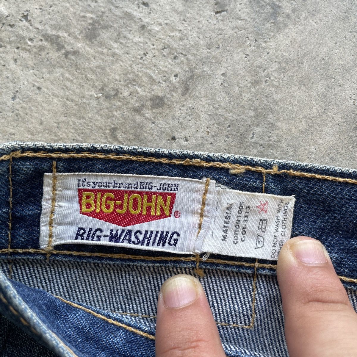 Japanese Brand Vintage 80s Big John Flare Talon Zip Jeans Denim Pants Faded Size US 29 - 8 Thumbnail