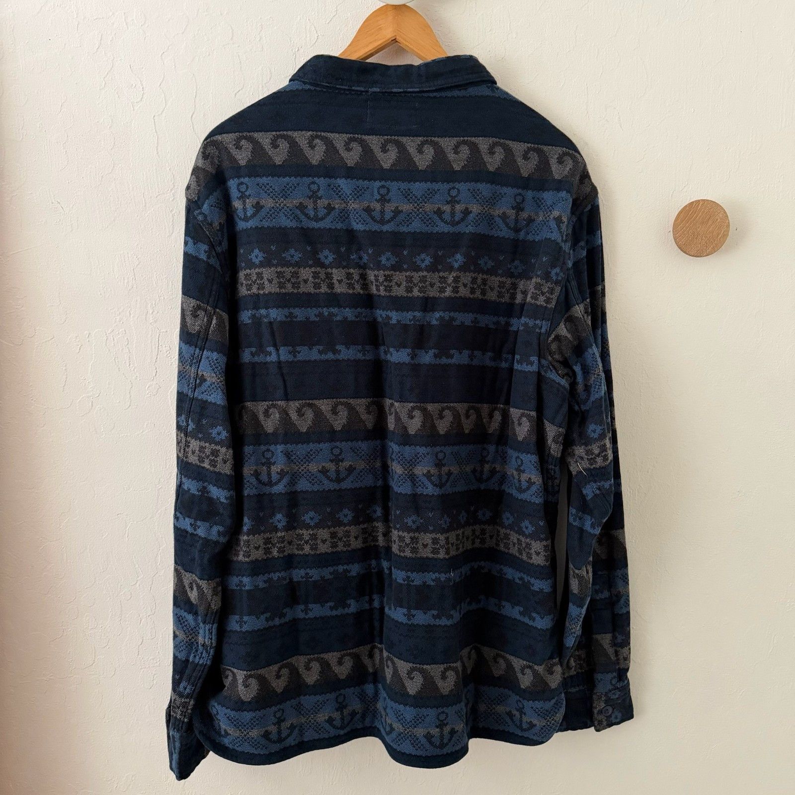 RRL Ralph Lauren Fair Isle Indigo Jacquard Workshirt NEW Size US XL / EU 56 / 4 - 3 Thumbnail