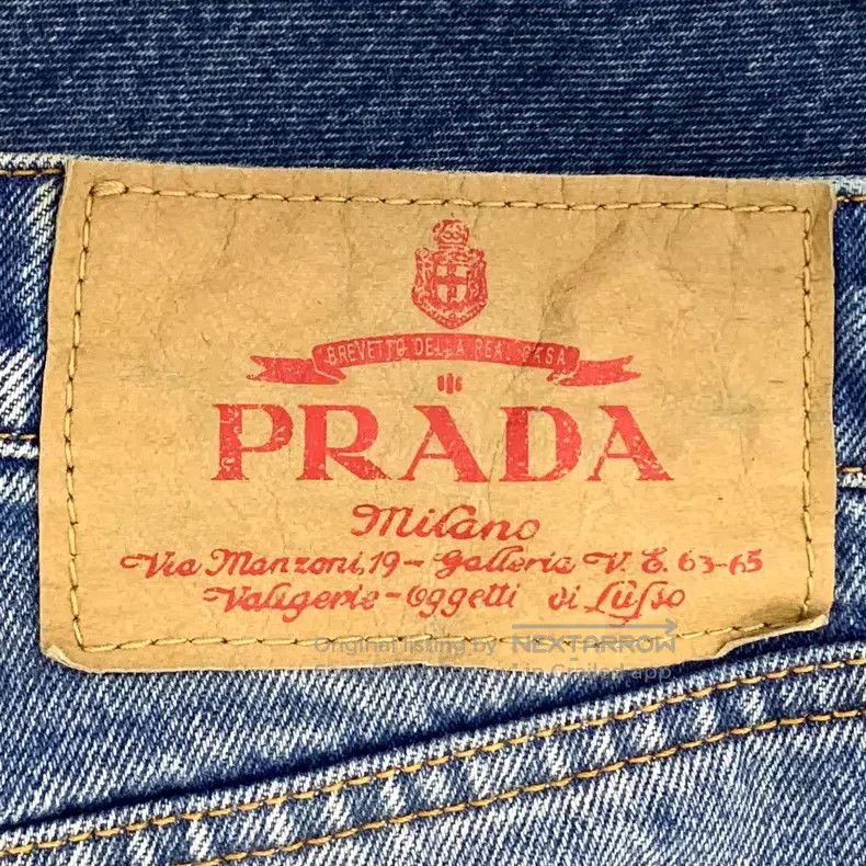 Prada Prada Blue triangle jeans Size 25" / US 0 / IT 36 - 7 Thumbnail
