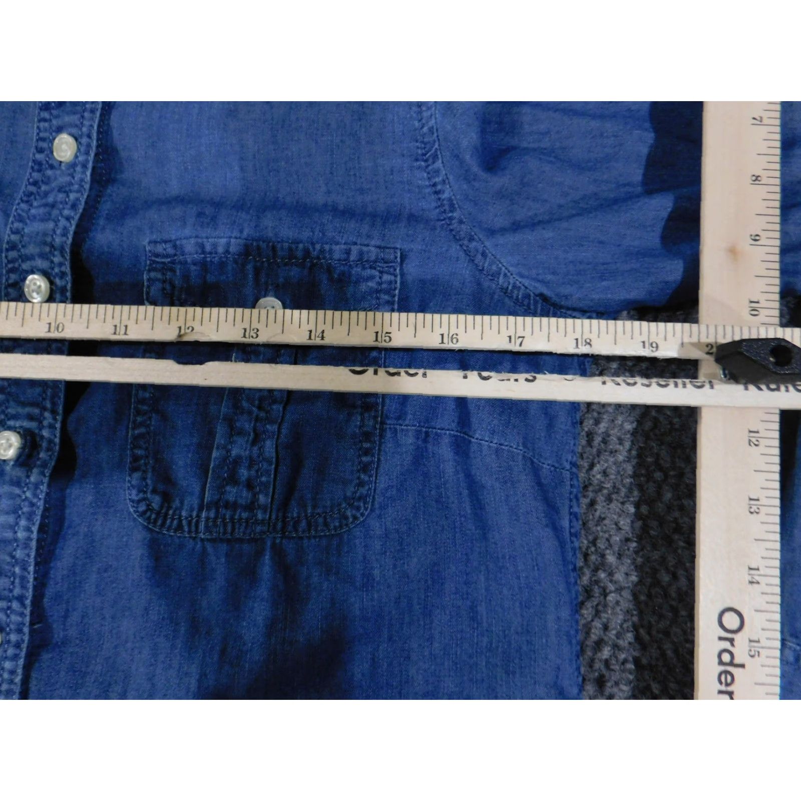 Talbots Talbots Denim Shirt Womens XS Blue Button-Up Long Sleeve Pockets Casual Shirt Regular Fit Size XS / US 0-2 / IT 36-38 - 6 Thumbnail