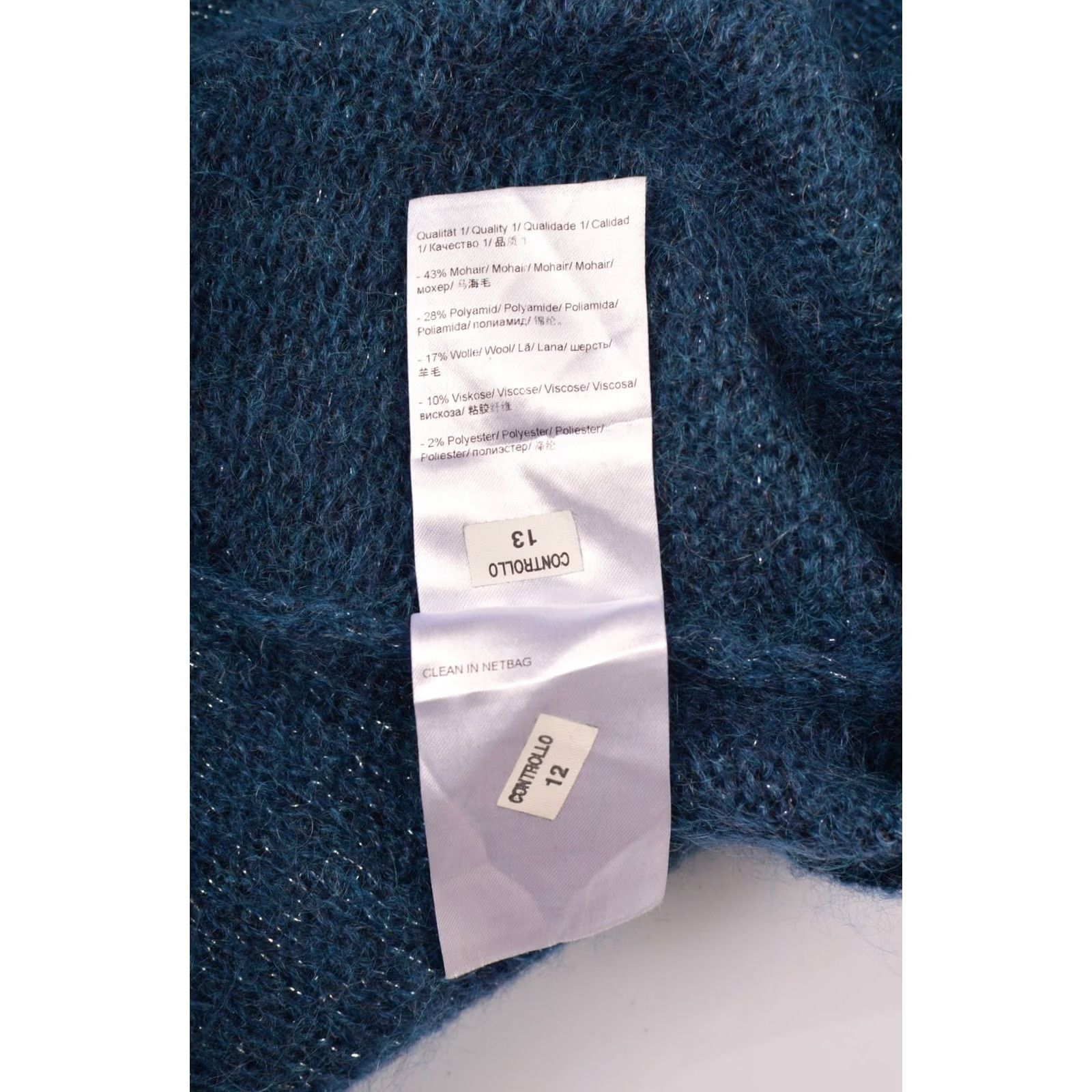Escada Escada Sport Sandrine Storm High Neck Mohair Wool Sweater S Blue Womens 90s Fashion Tunic 5003104 Size S / US 4 / IT 40 - 6 Thumbnail