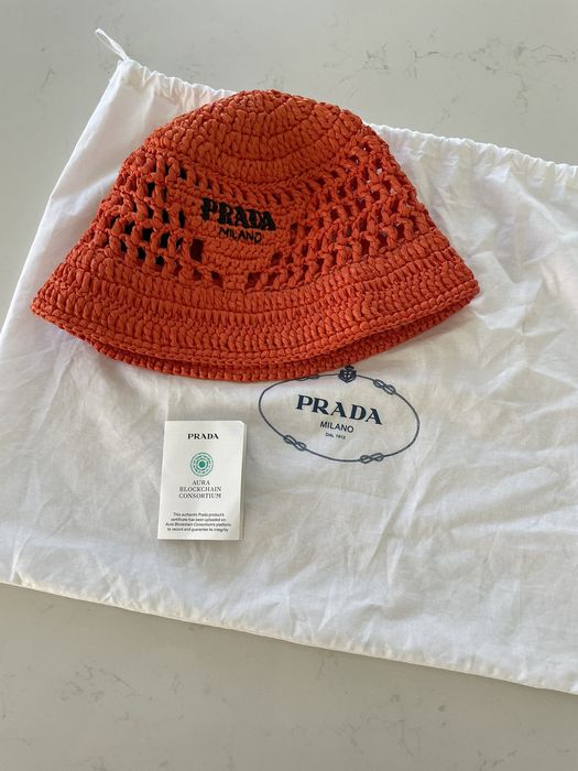 Prada Woven fabric bucket hat