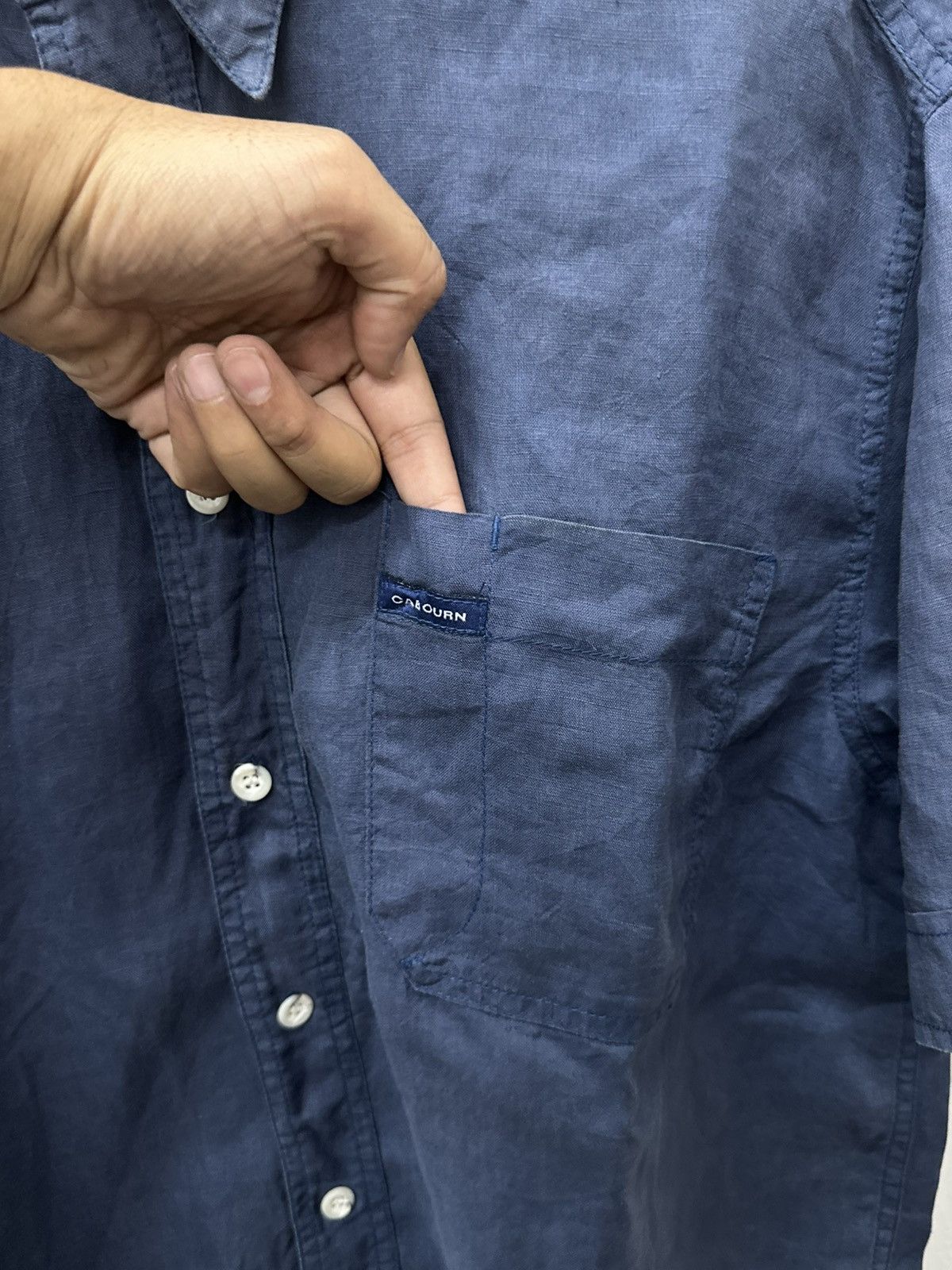 Nigel Cabourn Authentic Nigel Cabourn 100% Hemp Button Up Shirt Size US M / EU 48-50 / 2 - 12 Thumbnail